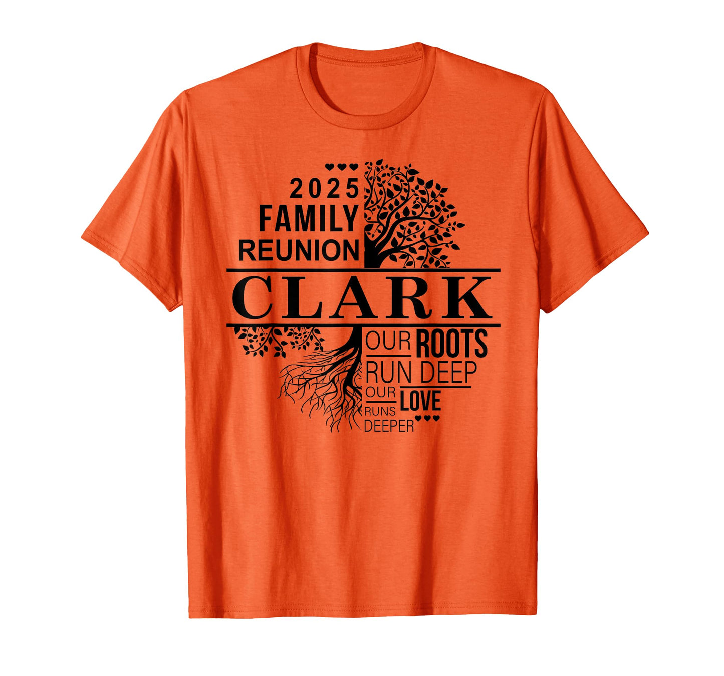 Clark Family Tree Funny Family Reunion 2025 Men Women Kids T-Shirt