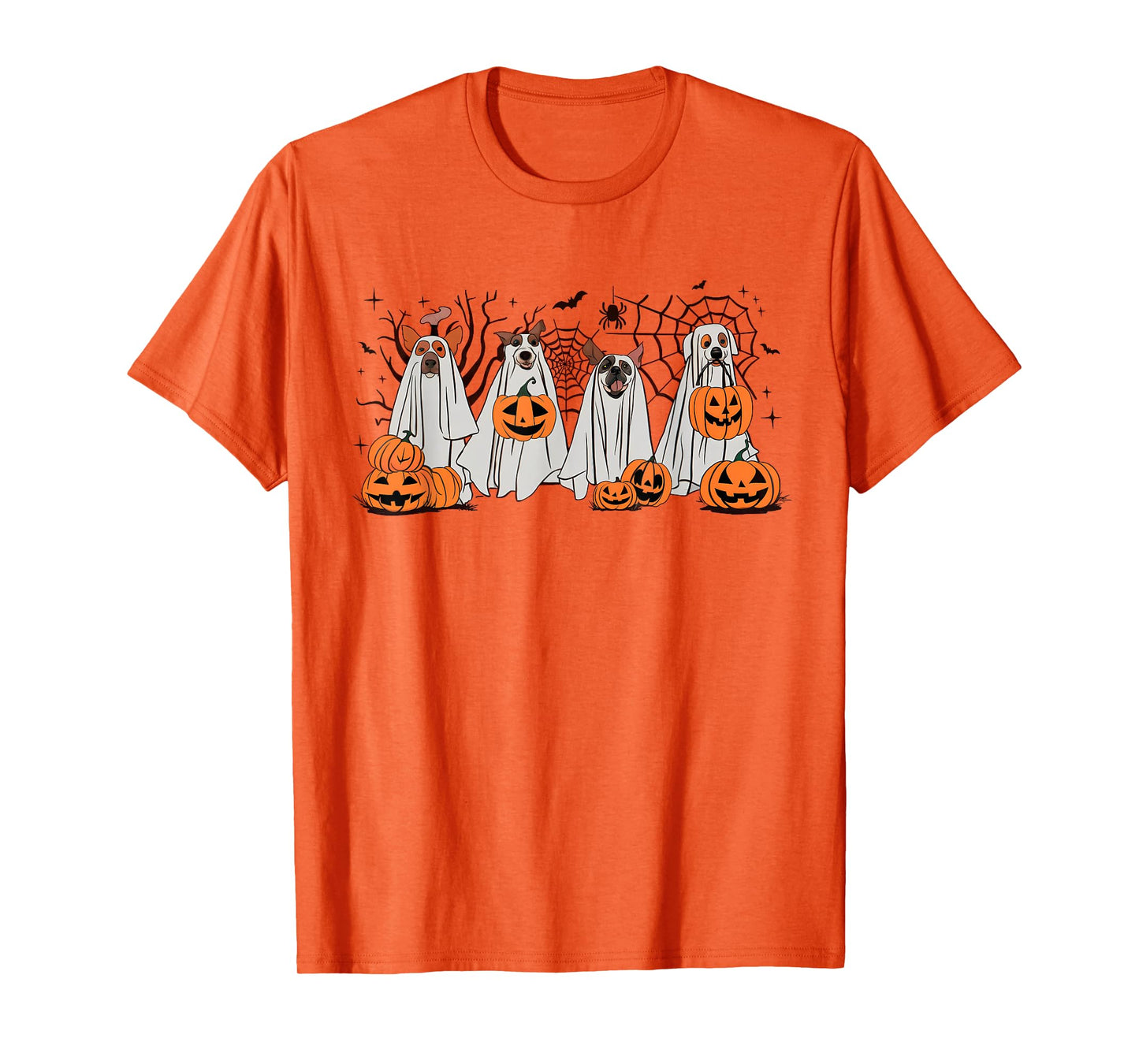 Halloween Boo Dogs Ghost Pumpkins Spooky Dog Lover Outfit Men Women Kids T-Shirt