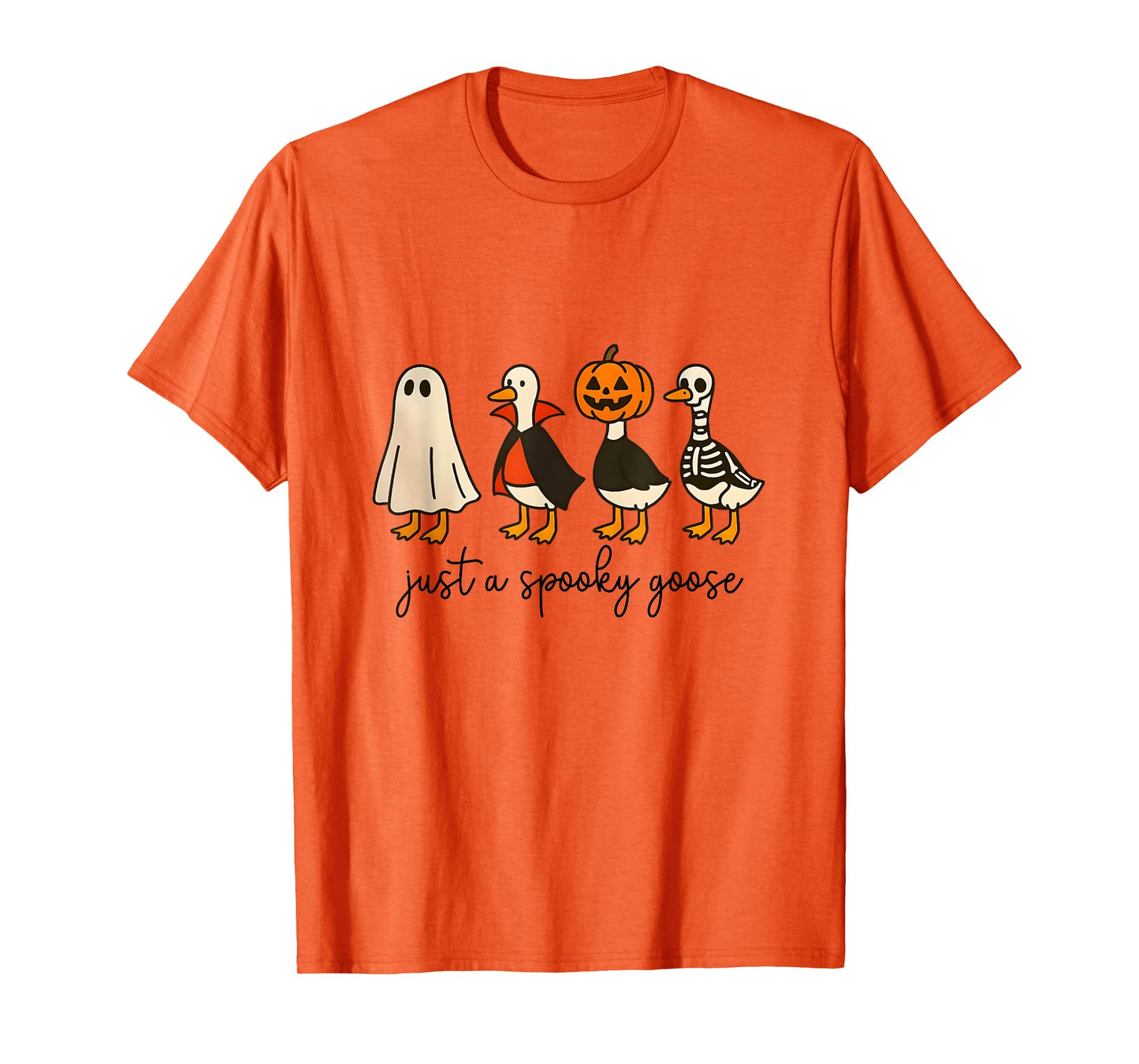 Just A Spooky Goose Halloween Cute Ghost Goose Spooky Goose T-Shirt