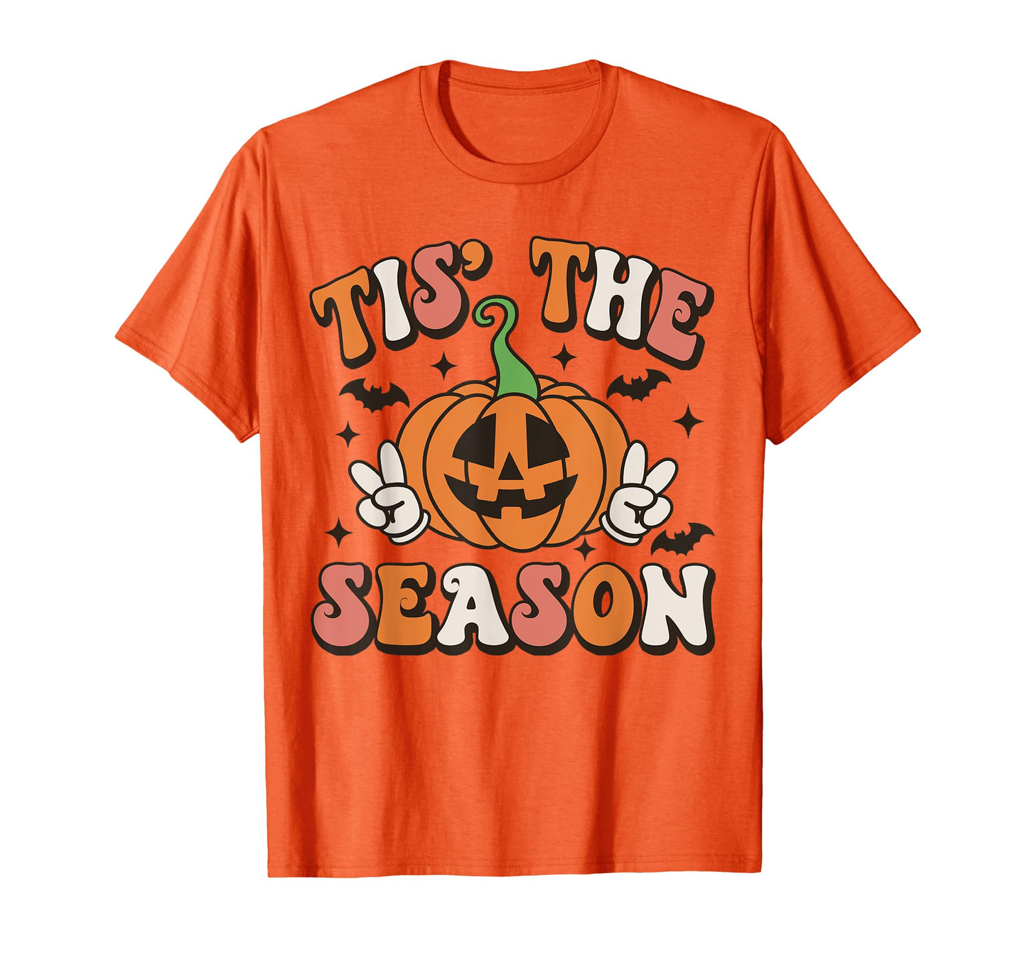 Tis The Season Retro Pumpkin Halloween Fall Men Women Kids T-Shirt