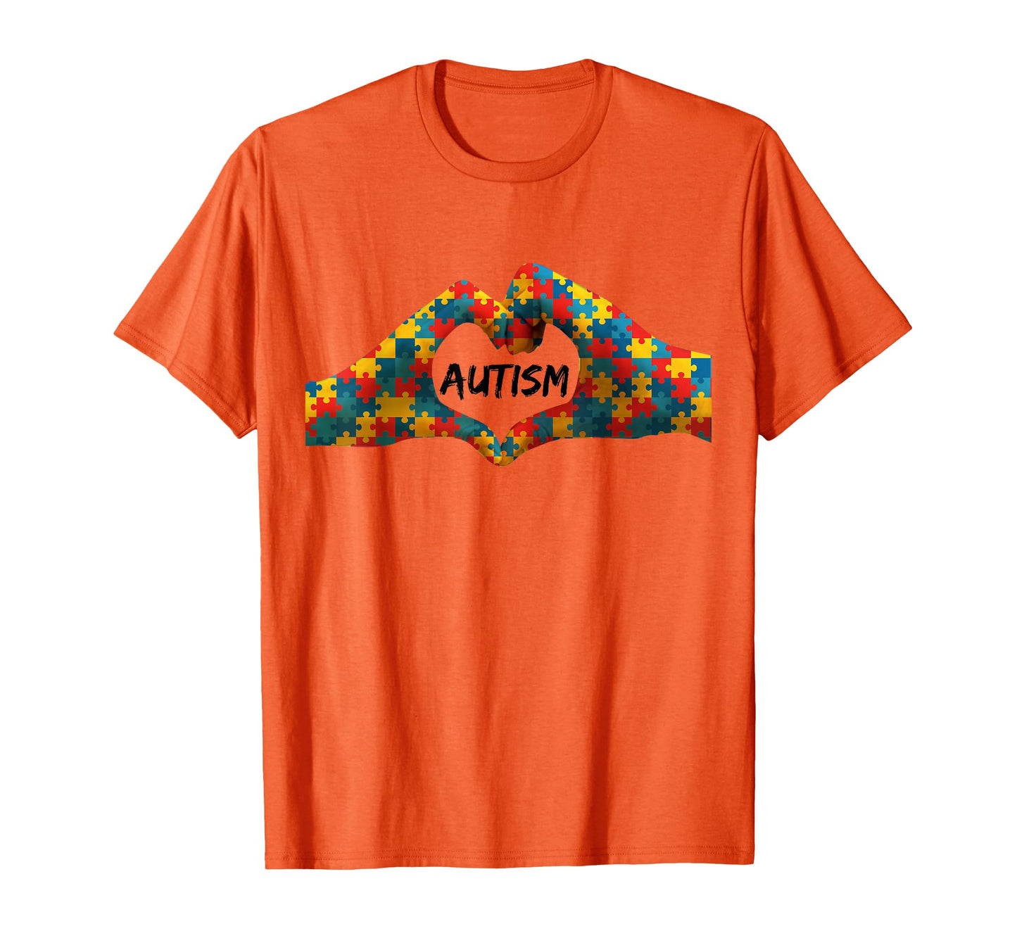 Autism Awareness Hands For Heart Puzzle Pieces T-Shirt