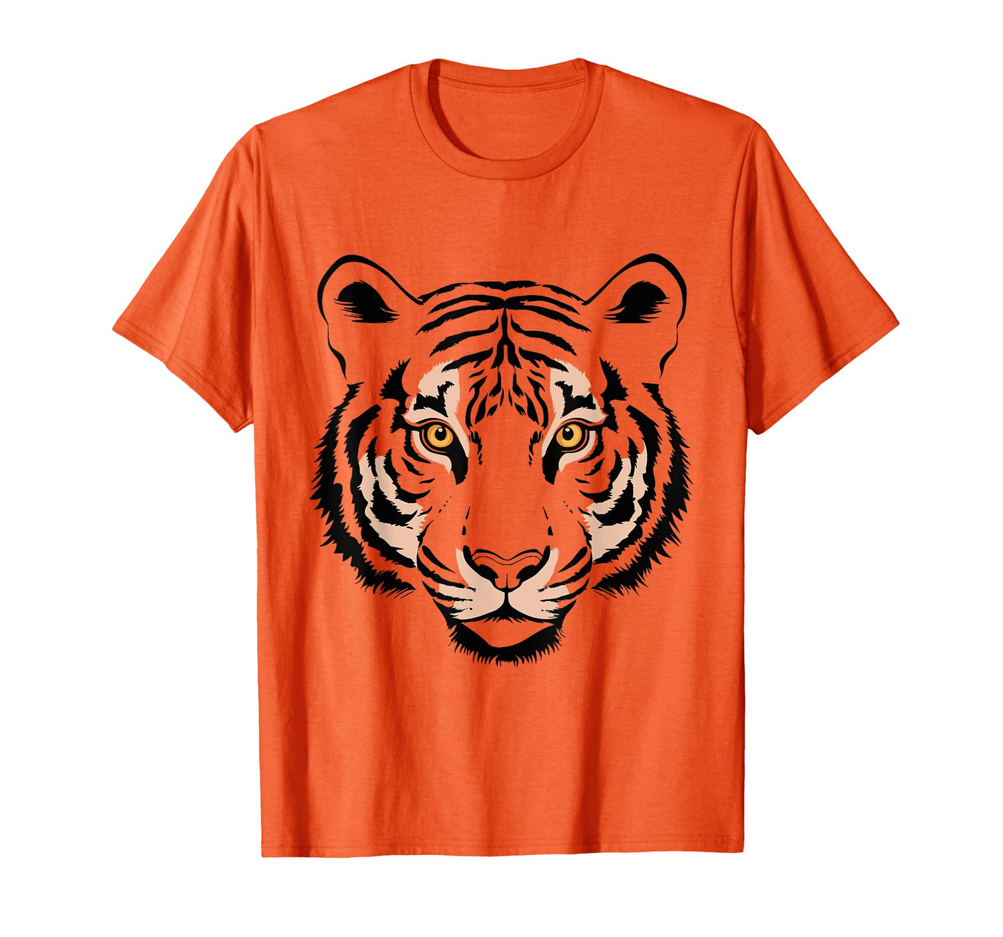 Orange Tiger Face Wild Animal Women Men Kids Tiger Head T-Shirt