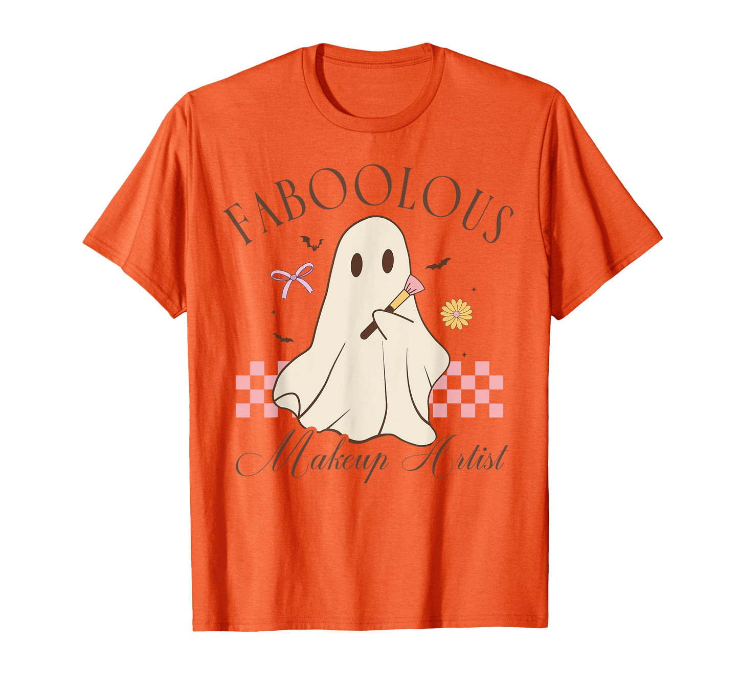 Faboolous Makeup Artist Cosmetologist Cute Ghost Halloween T-Shirt