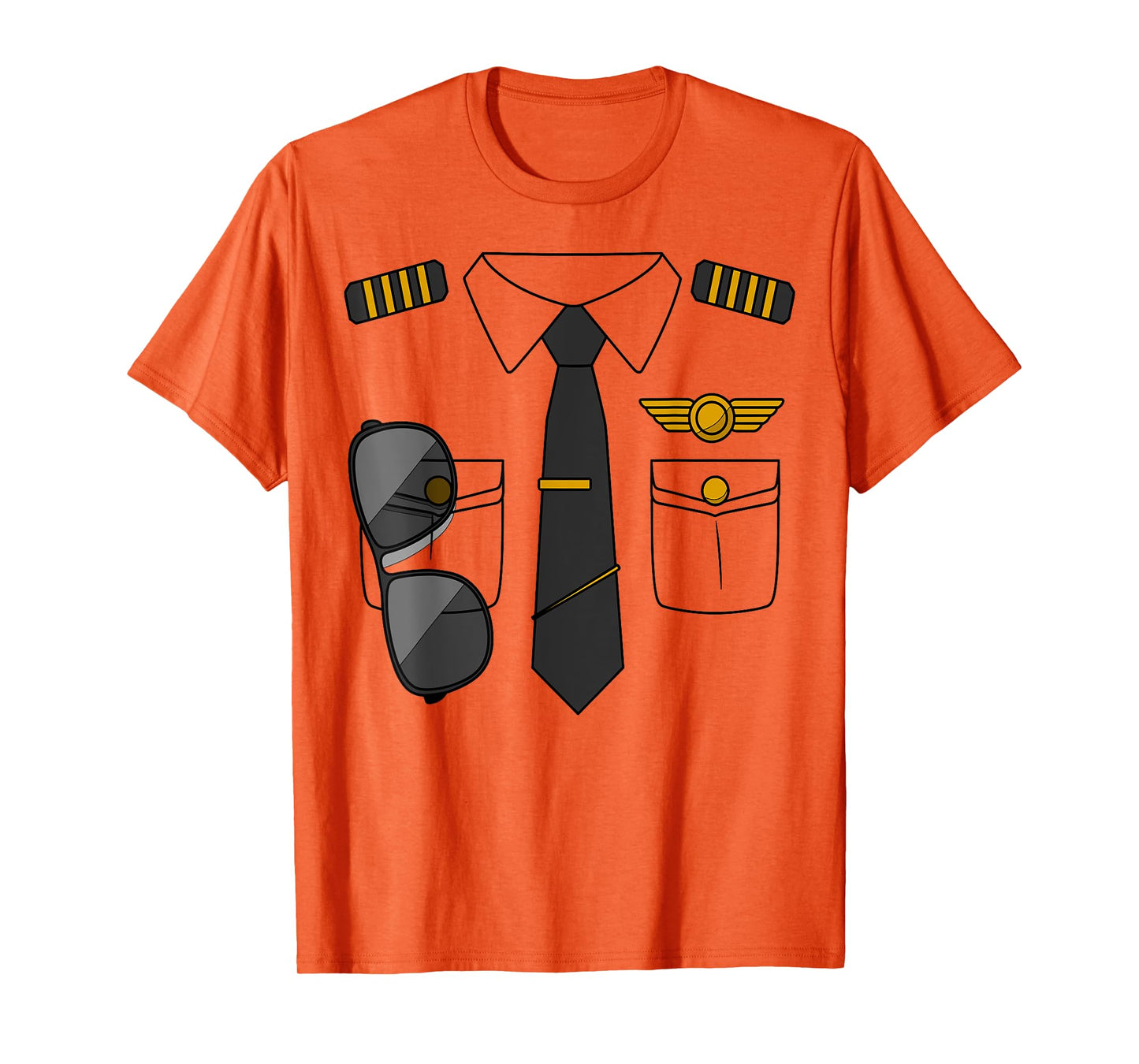 Airline Pilot Costume Kids Dress Up Airplane Halloween T-Shirt