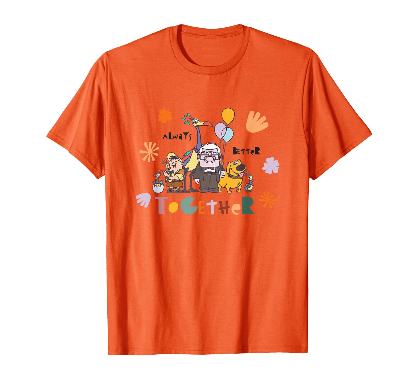 Disney Pixar Up Always Better Together Cute Group Shot Logo T-Shirt