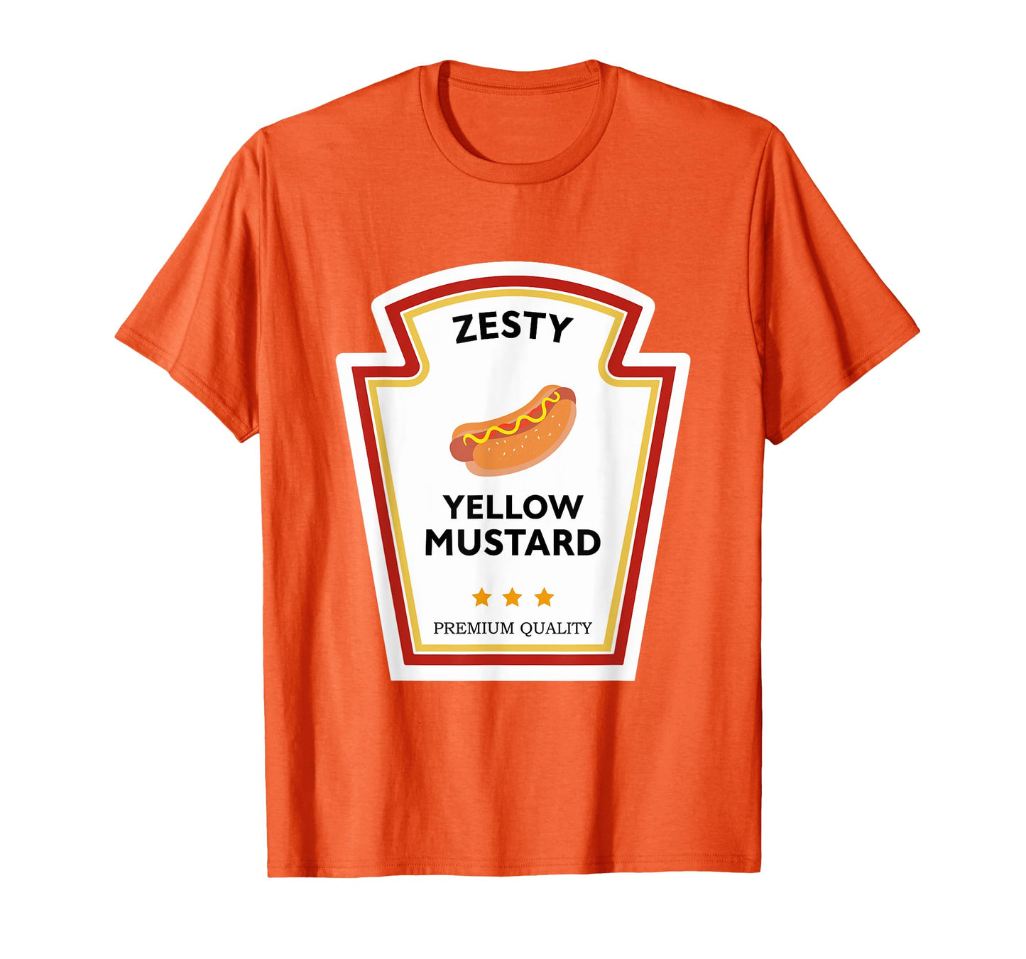 Zesty Yellow Mustard Condiment Group Costume T-Shirt