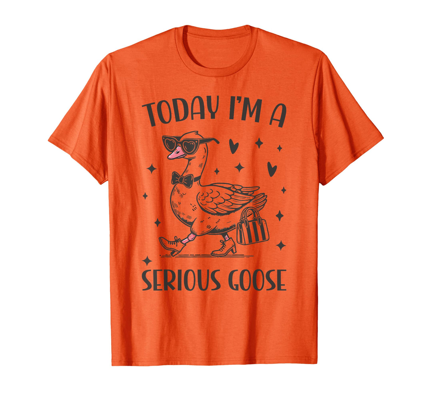 Today I'm A Serious Goose Funny Cowboy Goose T-Shirt