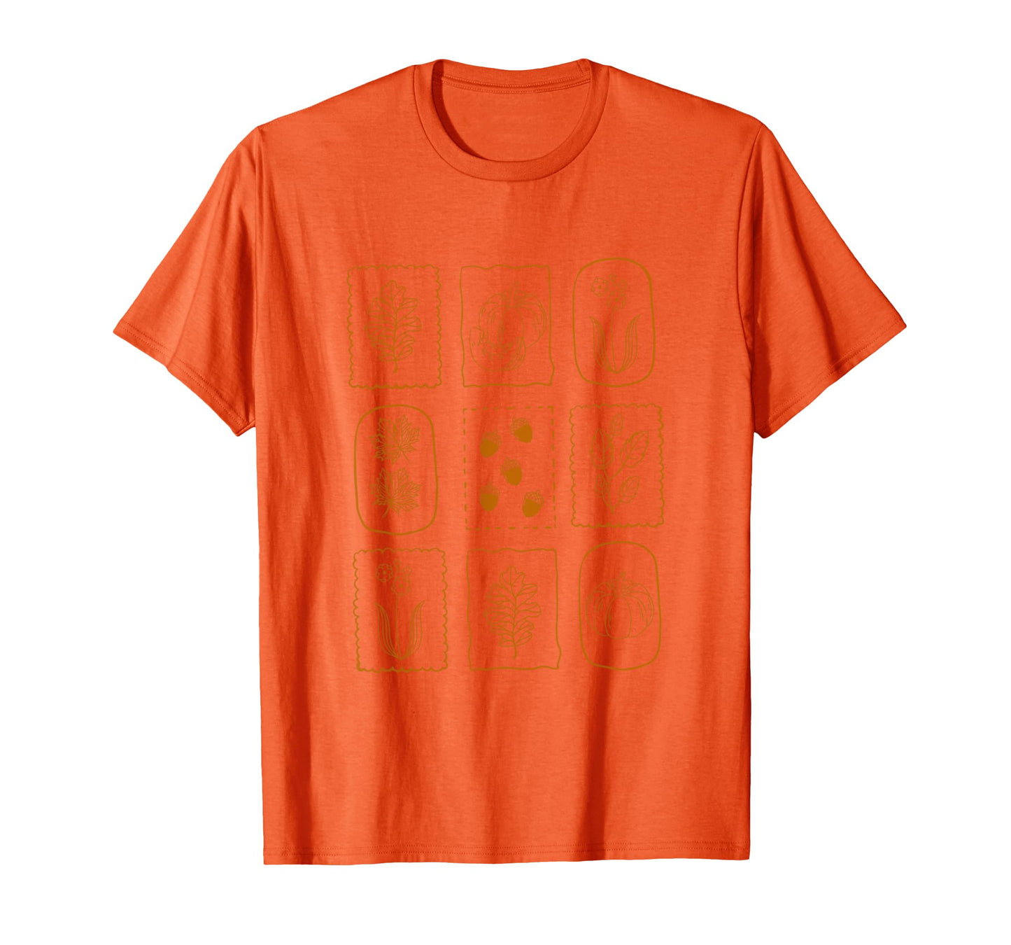 Retro Funny Fall Autumn Pumpkin Wildflower Cute Cozy Season T-Shirt