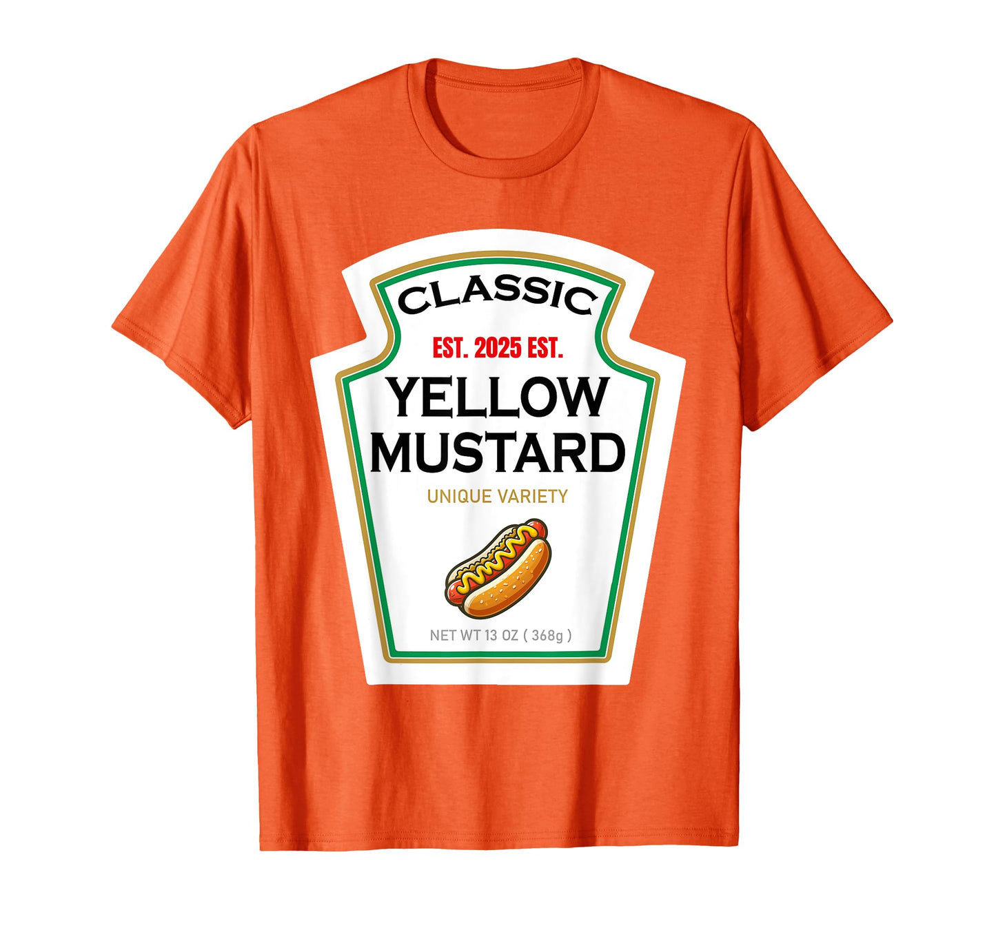 Yellow Mustard DIY Costume Matching Couples Groups Halloween T-Shirt