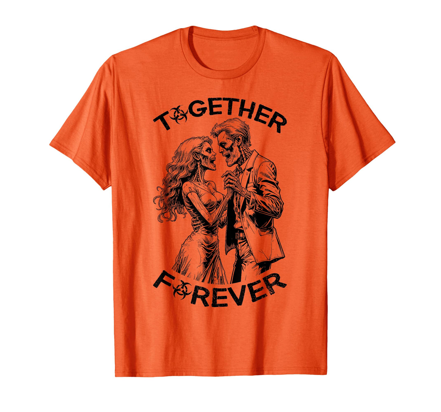 Zombie Dancing Couple Together Forever Couples Halloween T-Shirt