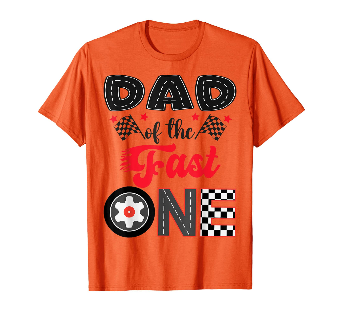 Dad Of The Fast One Car Racing Dad 1St Birthday Boy T-Shirt
