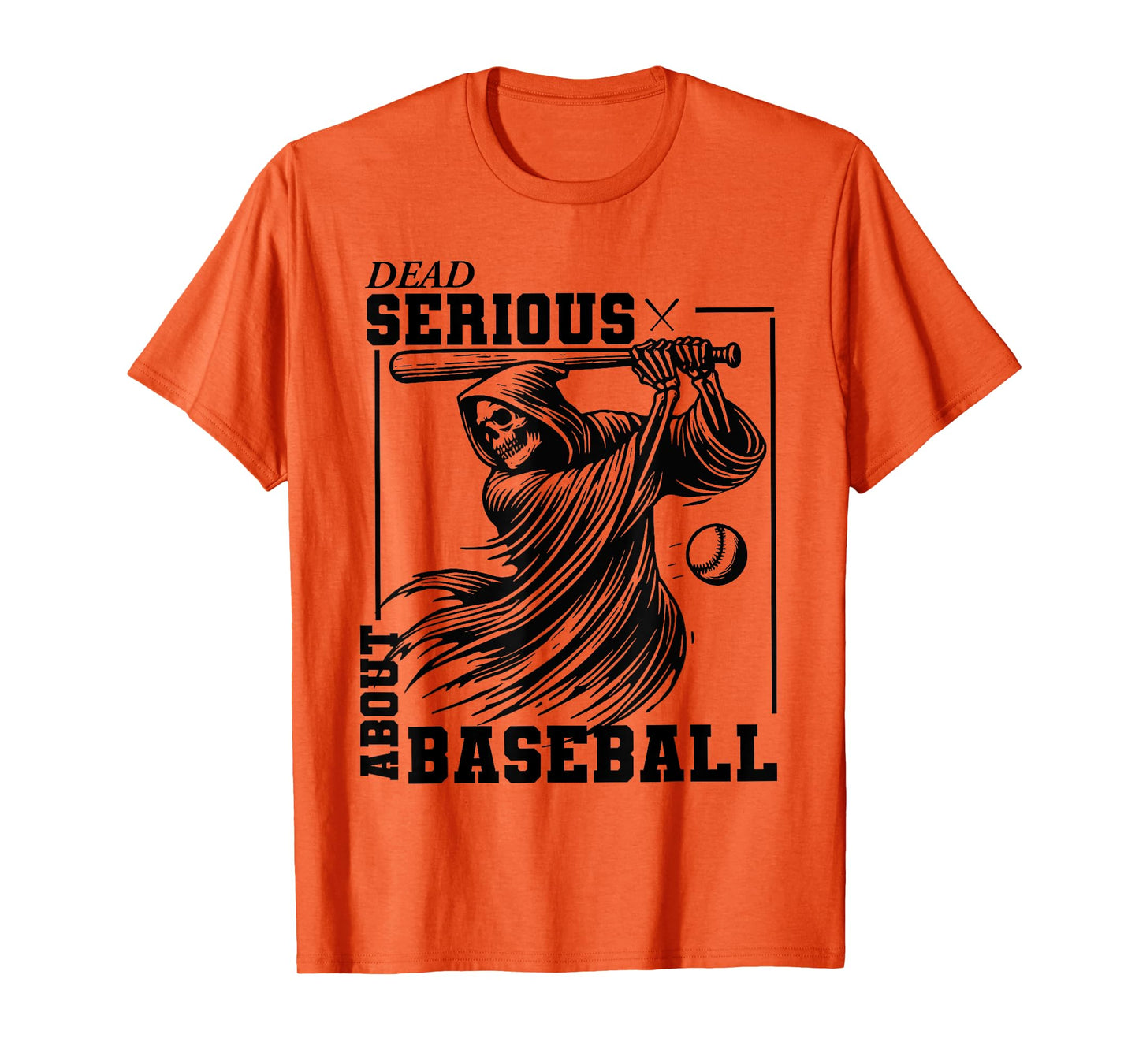 Funny Baseball Grim Reaper Skeleton Scary Death Baseball T-Shirt