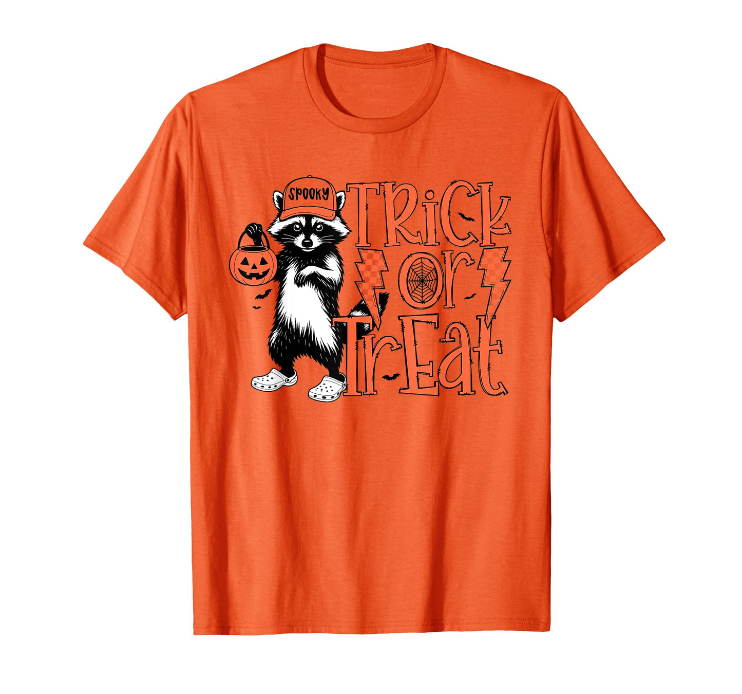 Funny Raccoon Trick Or Treat Spooky Ghost Halloween Costume T-Shirt