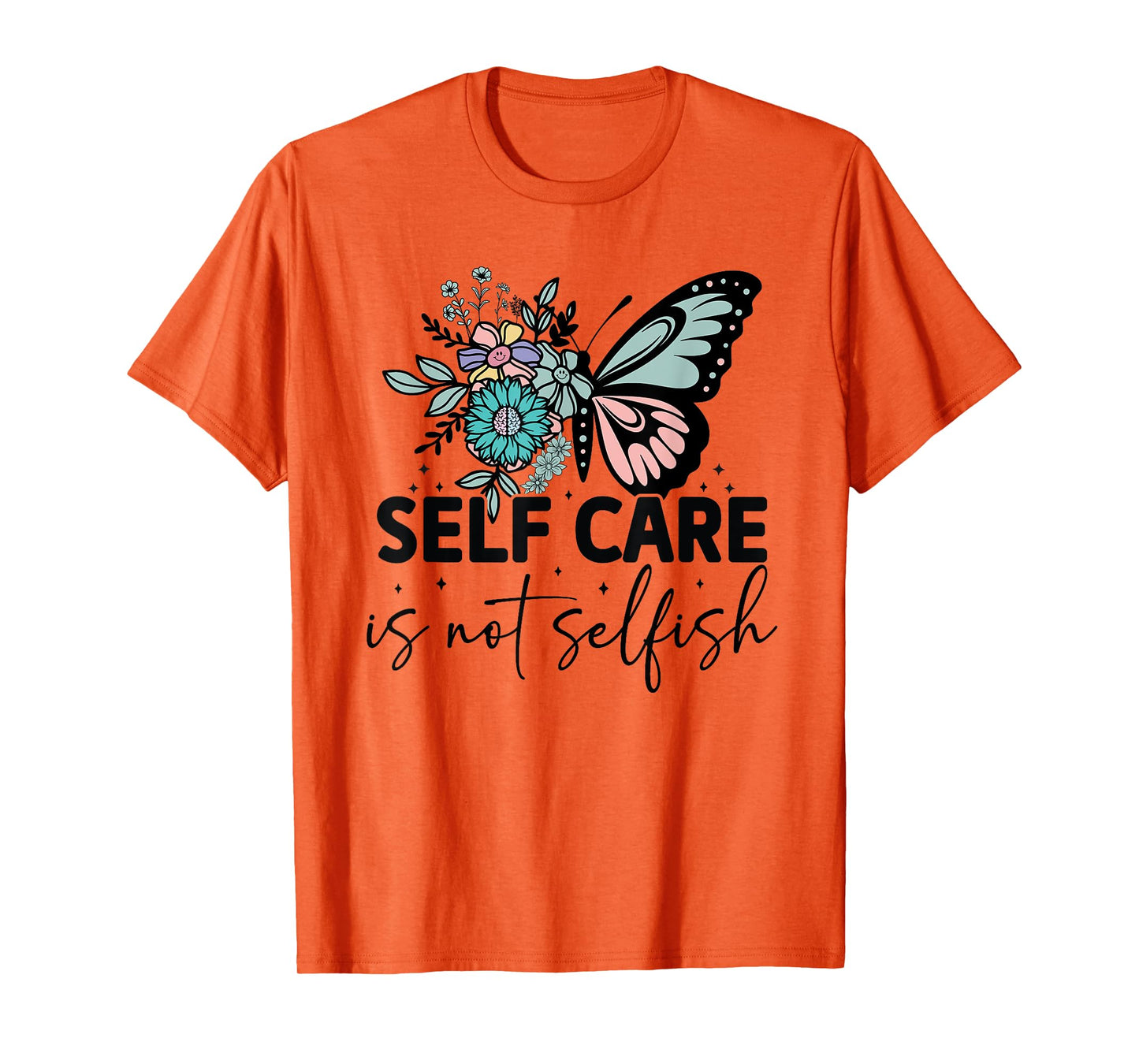 Groovy Self-Care Is Not Selfish Vintage Hippie T-Shirt