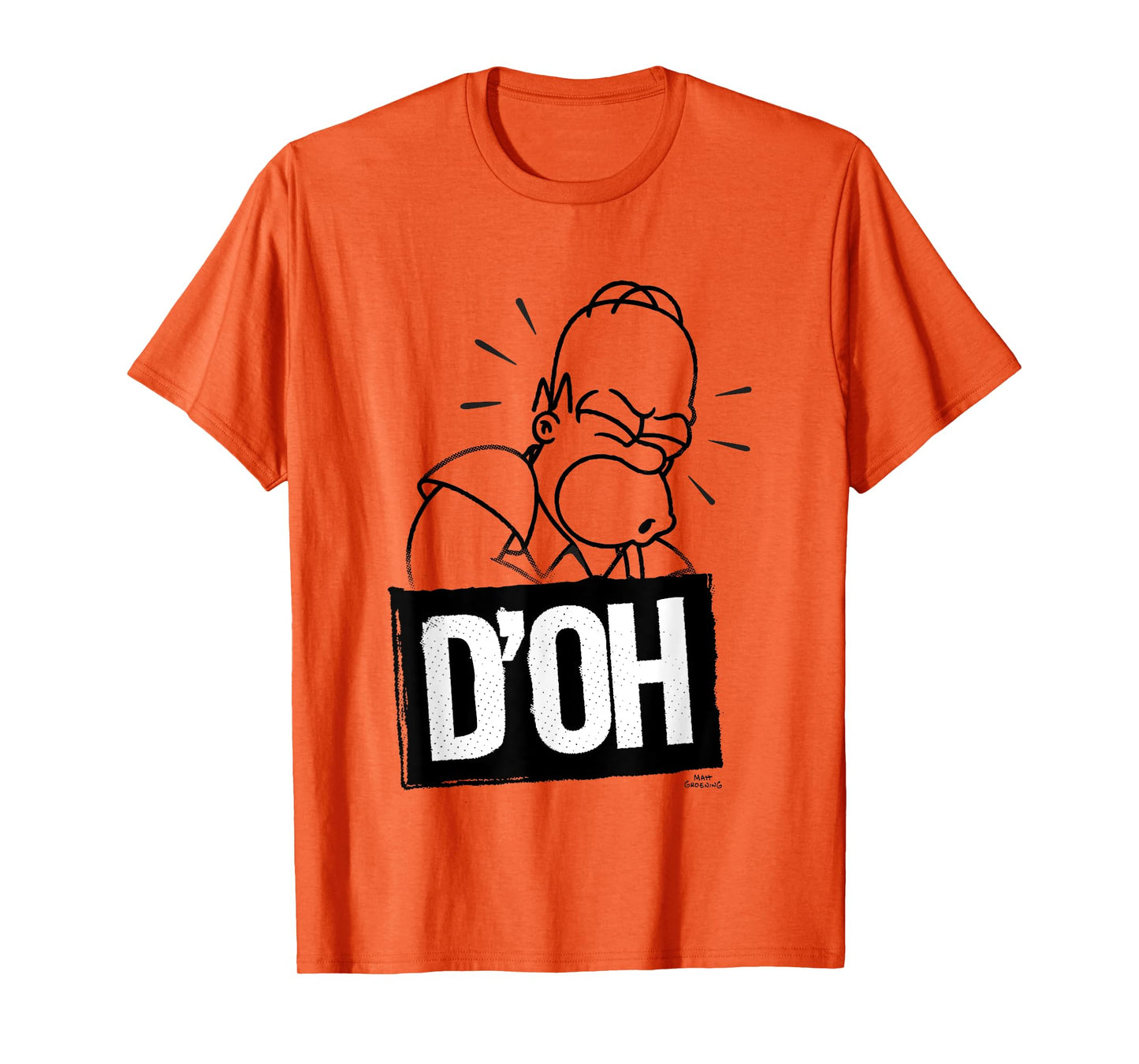 The Simpsons Homer Iconic Phrase D'OH Artline Chest Logo T-Shirt