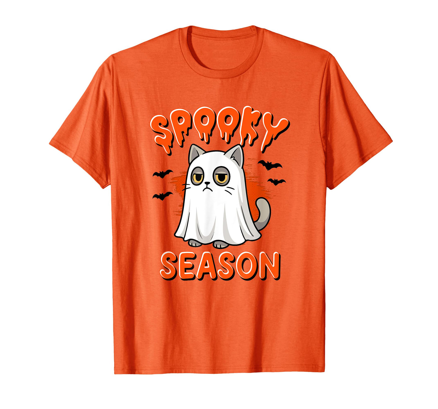 Spooky Cat Ghost Costume Halloween T-Shirt
