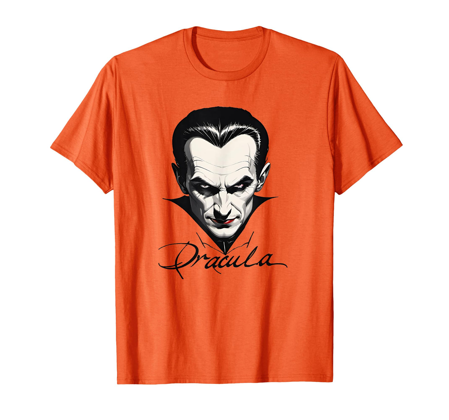 Bram Stoker Vampire Novel Character Dracula Portrait and Signature T-Shirt