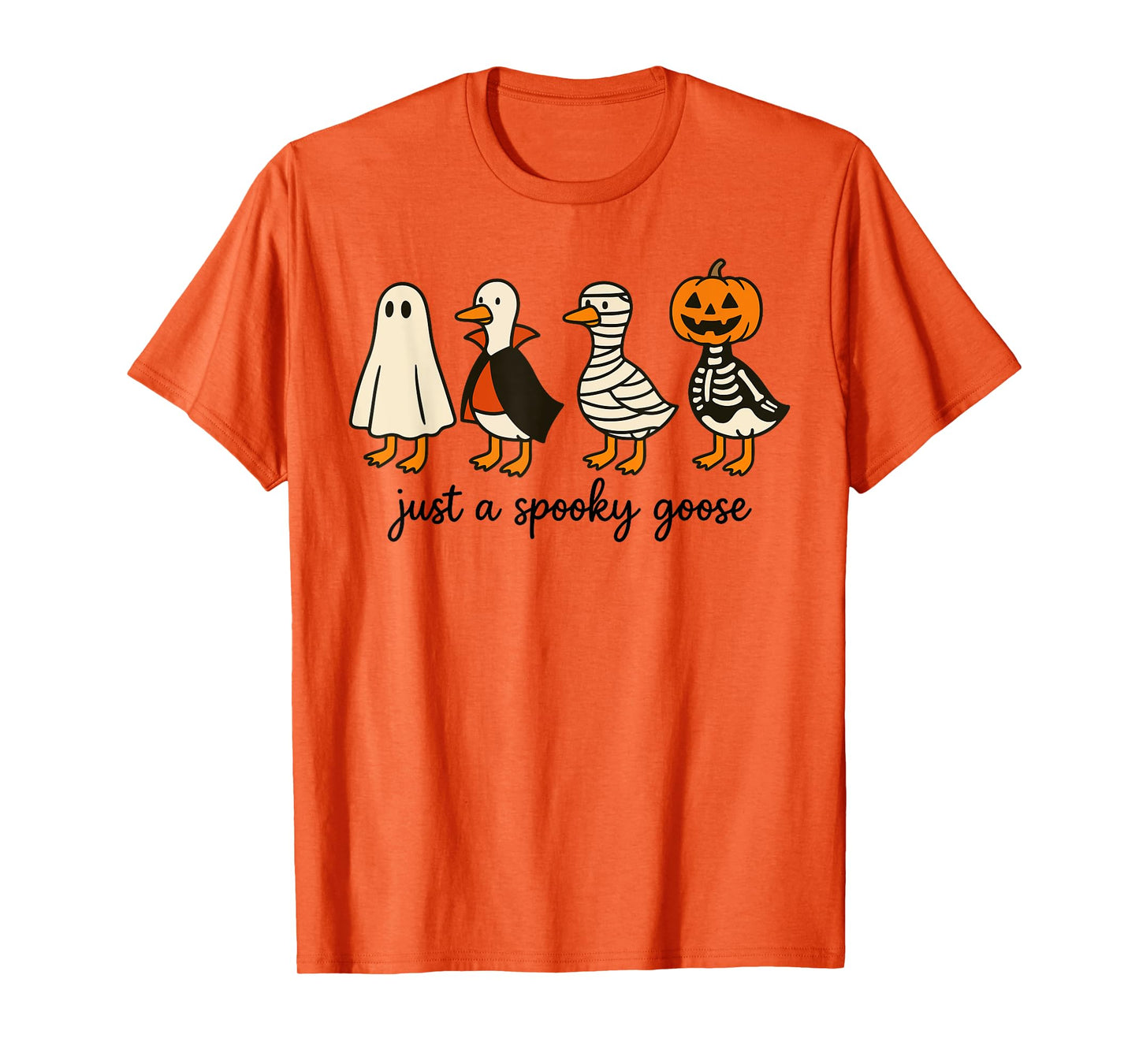 Just a Spooky Goose, Funny Goose in Halloween Costumes Kids T-Shirt