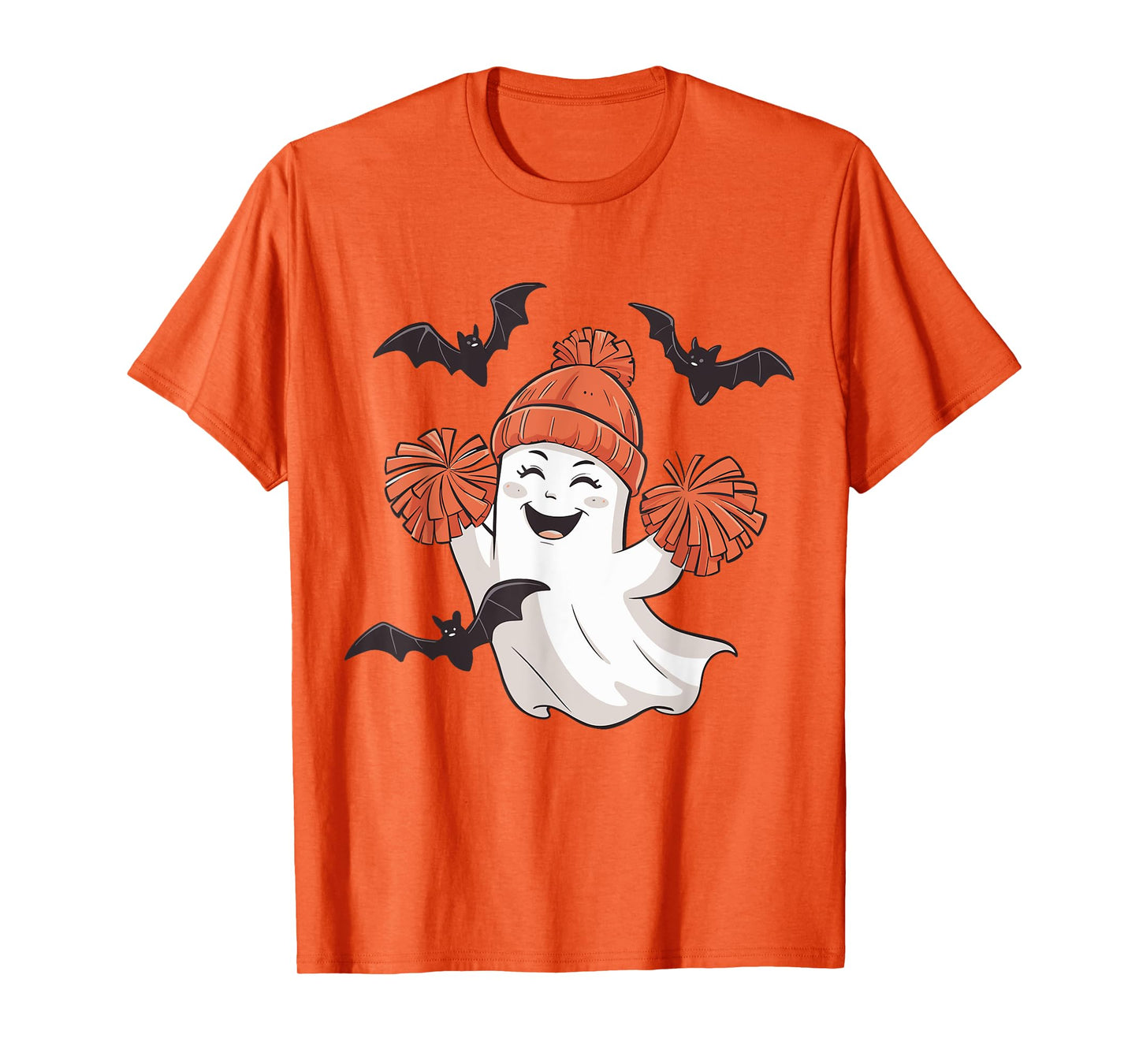 Funny Cheer Ghost Cheerleading Spooky Cheerleader Halloween T-Shirt