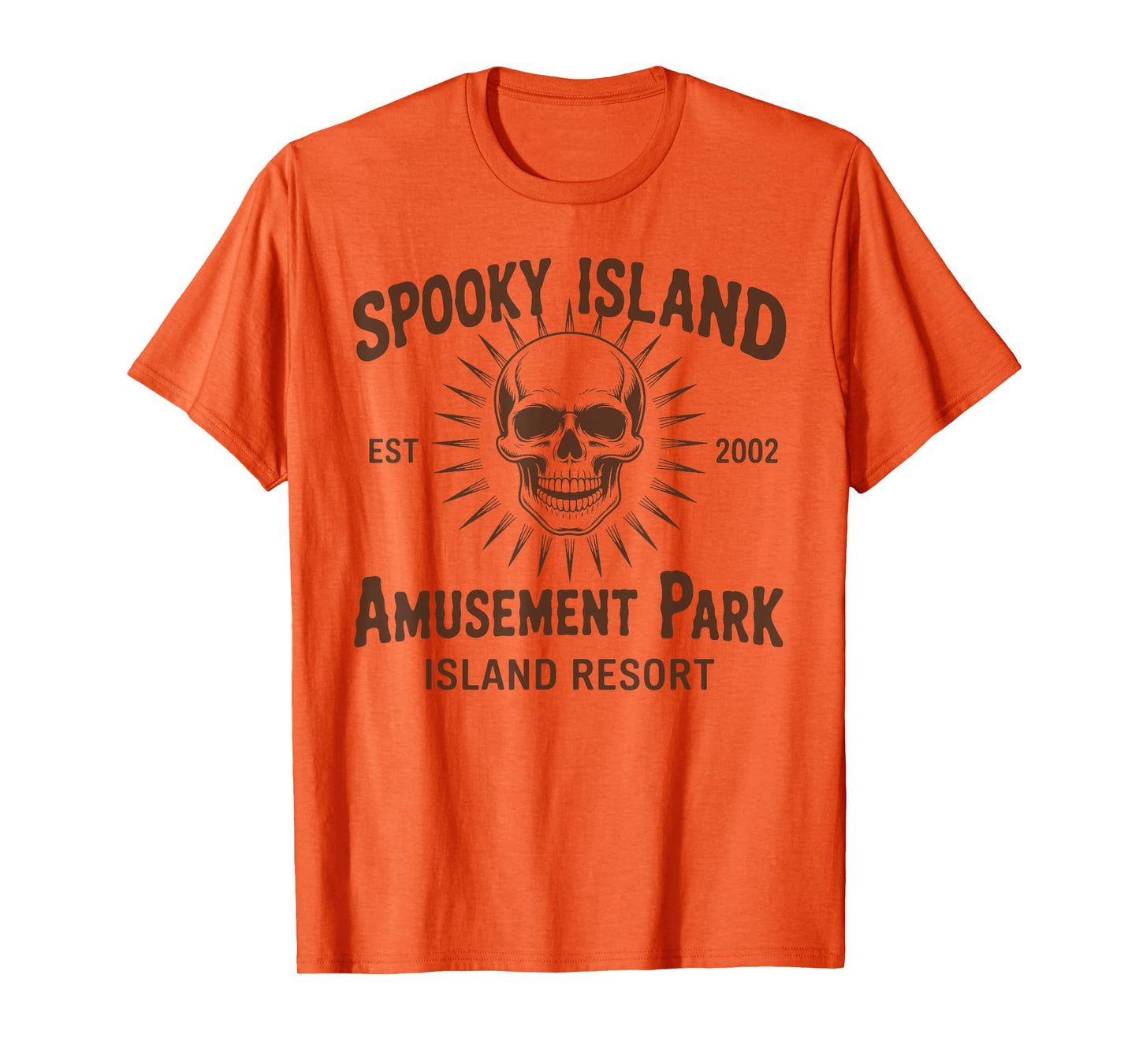 Spooky Island Retro Halloween Skull 90s Halloween Summerween T-Shirt