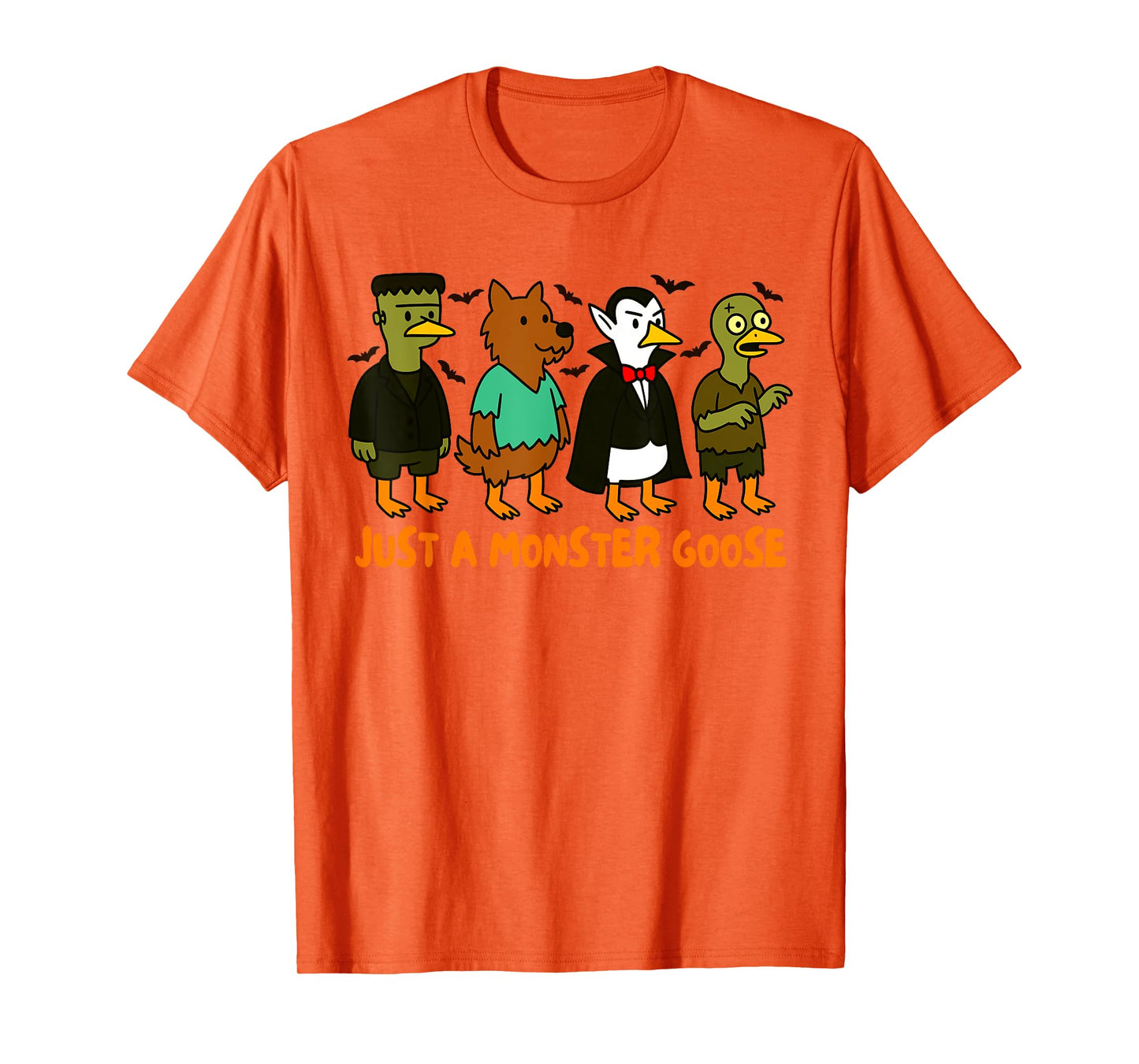 Halloween Vibes Silly Goose Spooky Mom Just A Monster Goose T-Shirt