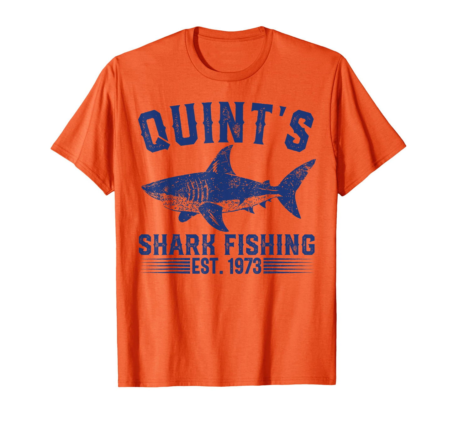 Vintage Quint's Shark Fishing 1973 Retro Fisher Birthday T-Shirt
