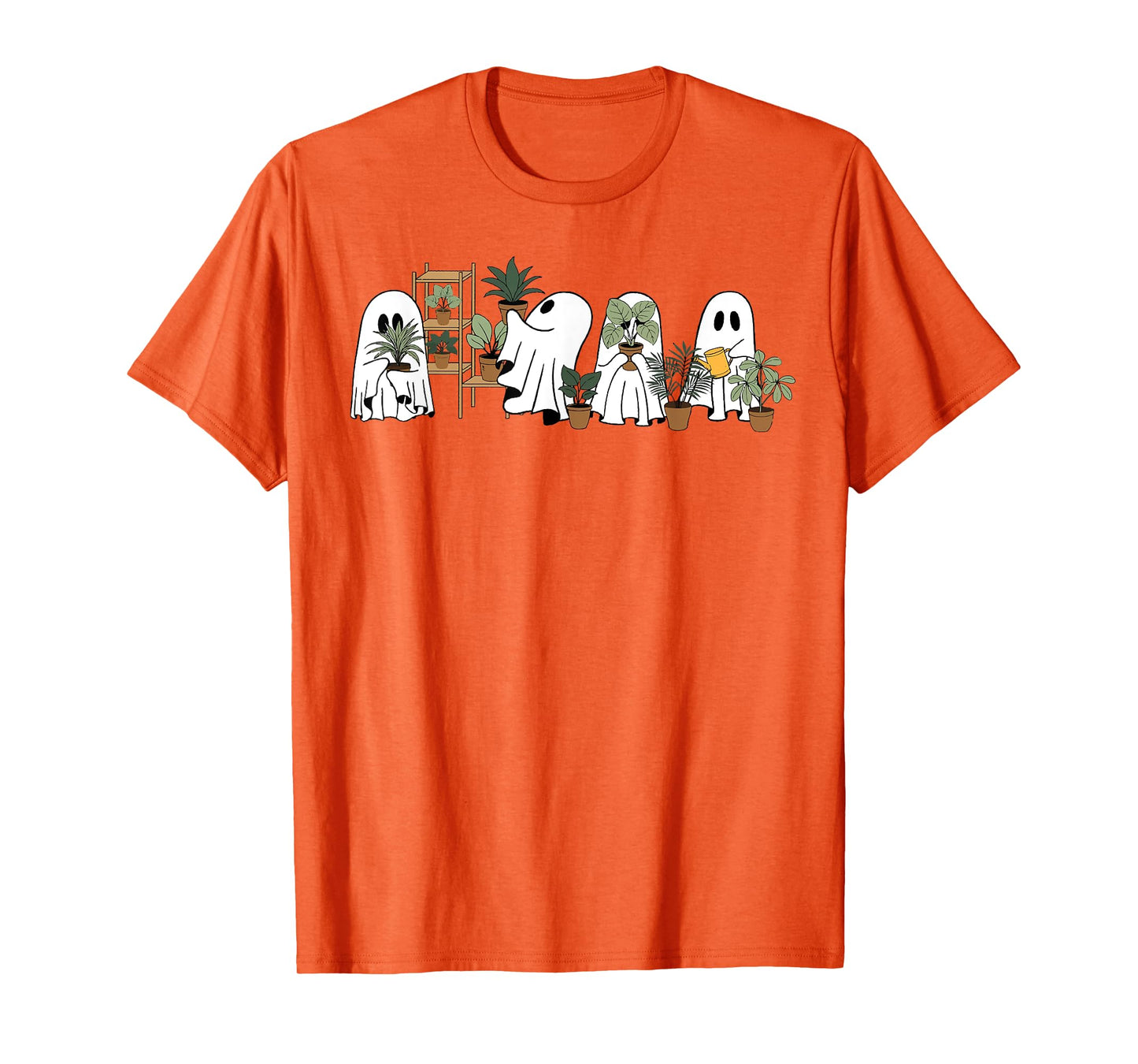 Funny Ghost Plants Spooky Season Trick Or Treat Halloween T-Shirt