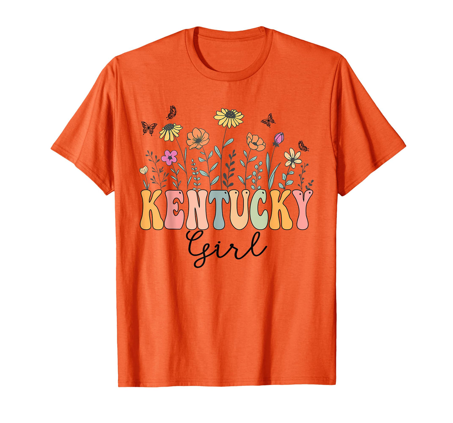 Kentucky Girl Wildflower Groovy Kentucky Lover T-Shirt