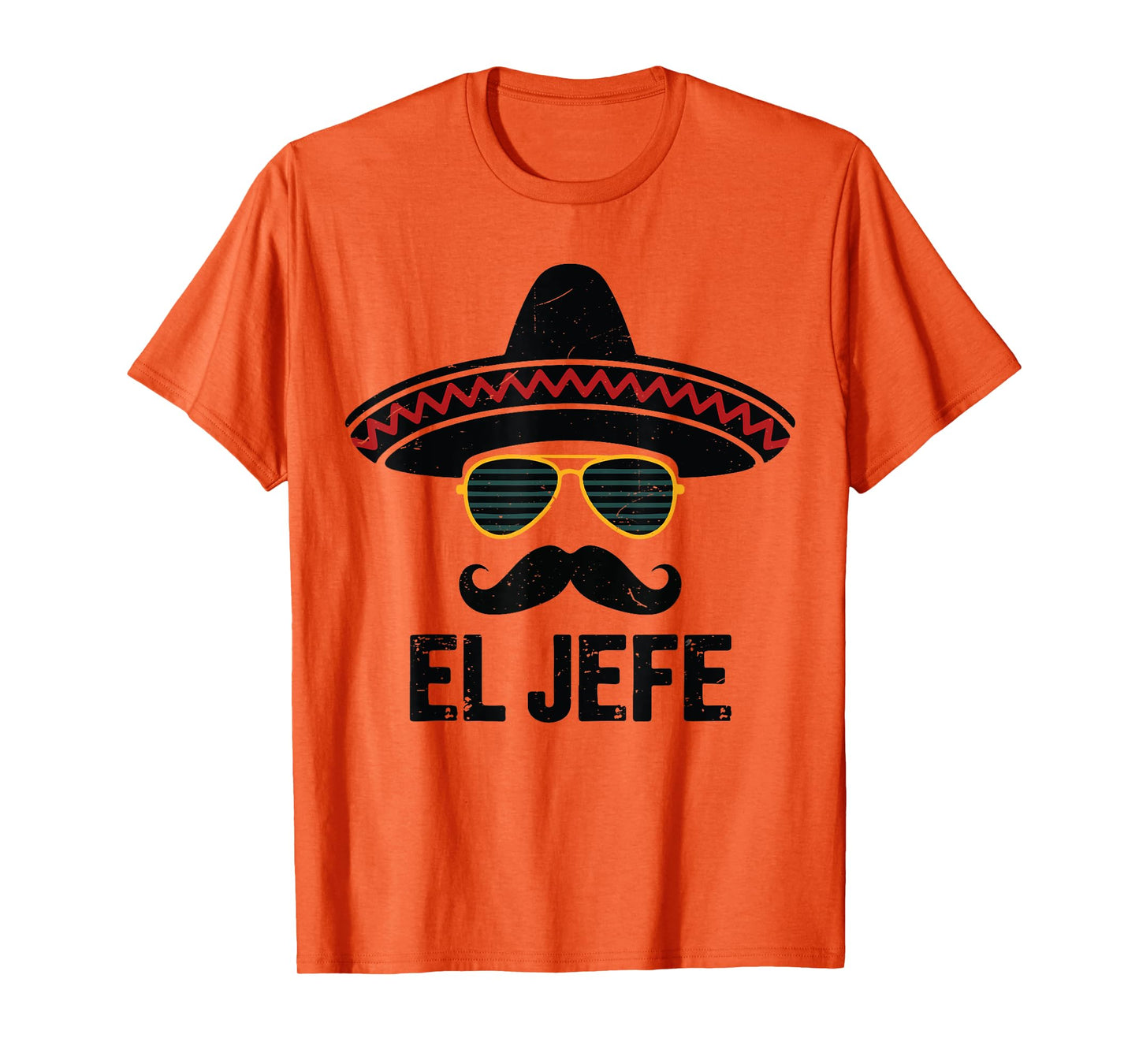 El Jefe Sombrero Face Cinco De Mayo Mexican Boy Toddler Men T-Shirt