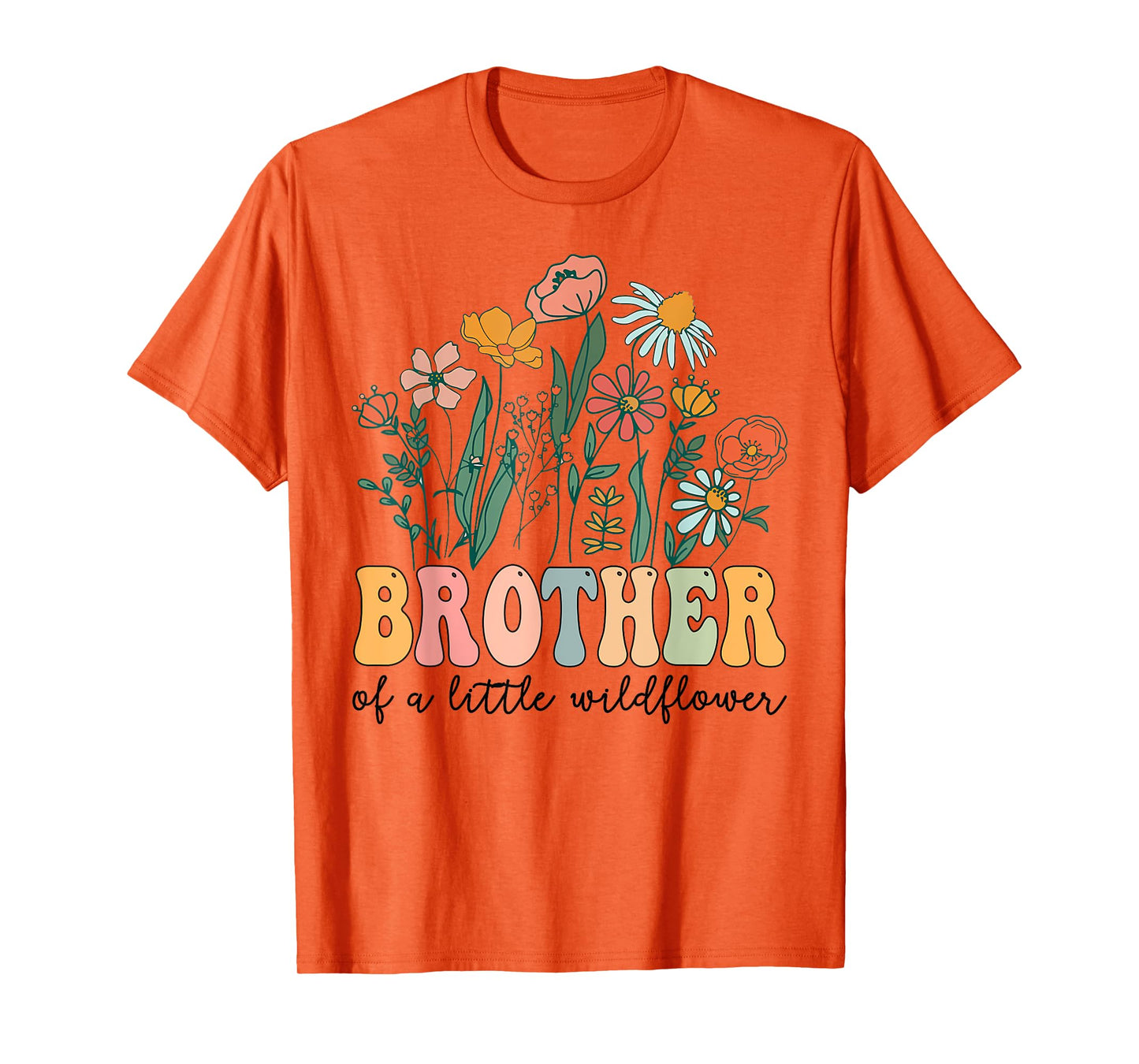Brother Of The Little Wildflower Birthday Party Baby Shower T-Shirt
