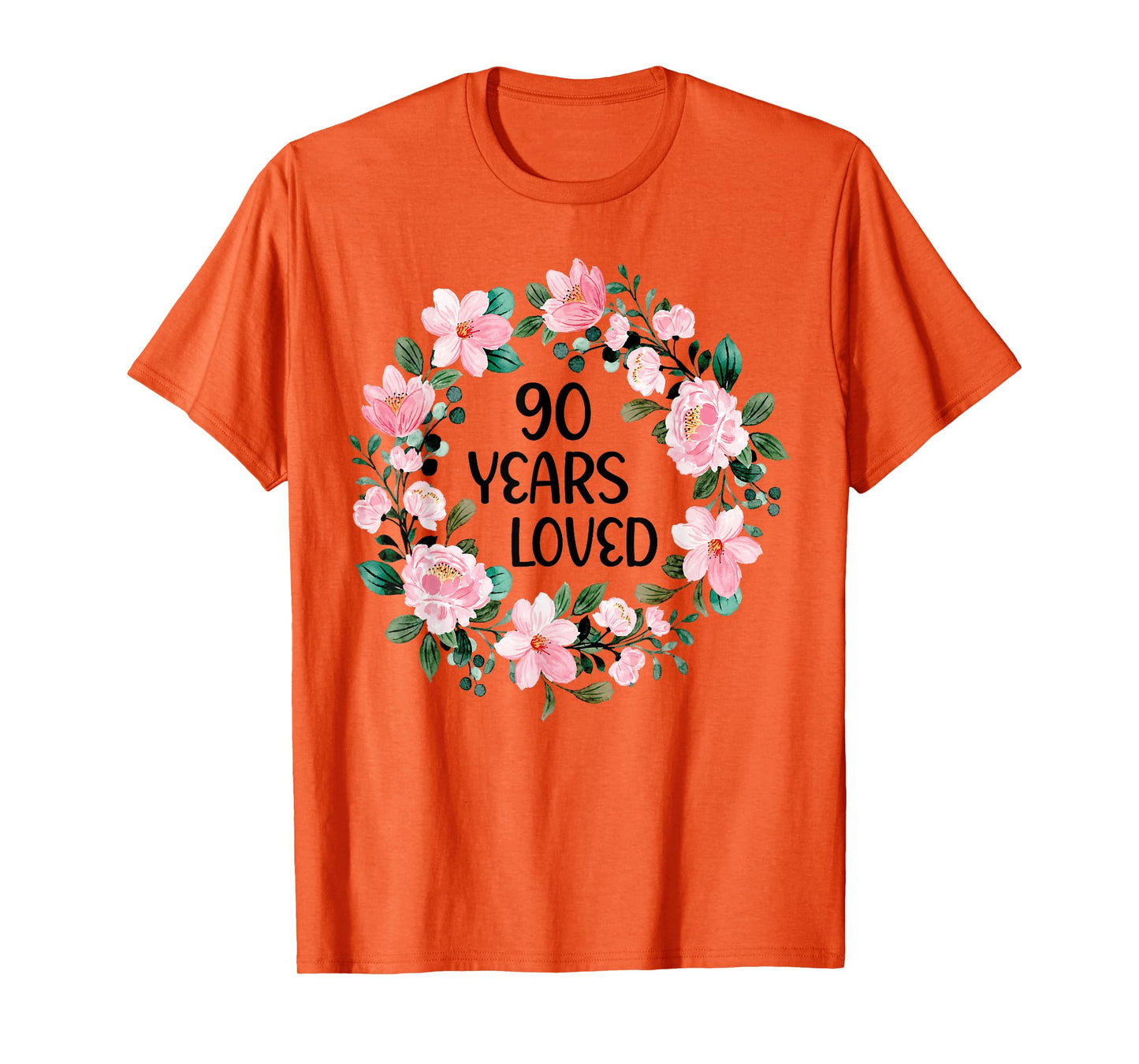 90 Years Loved Women Men 90 Years Old Cool 90th Birthday T-Shirt