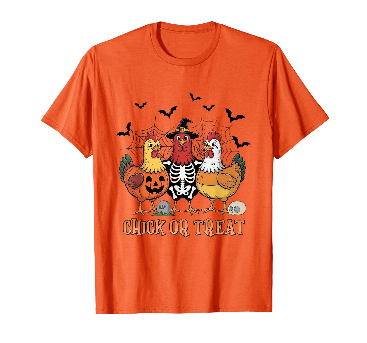 Funny Halloween Tee Chick Or Treat Halloween Chicken T-Shirt