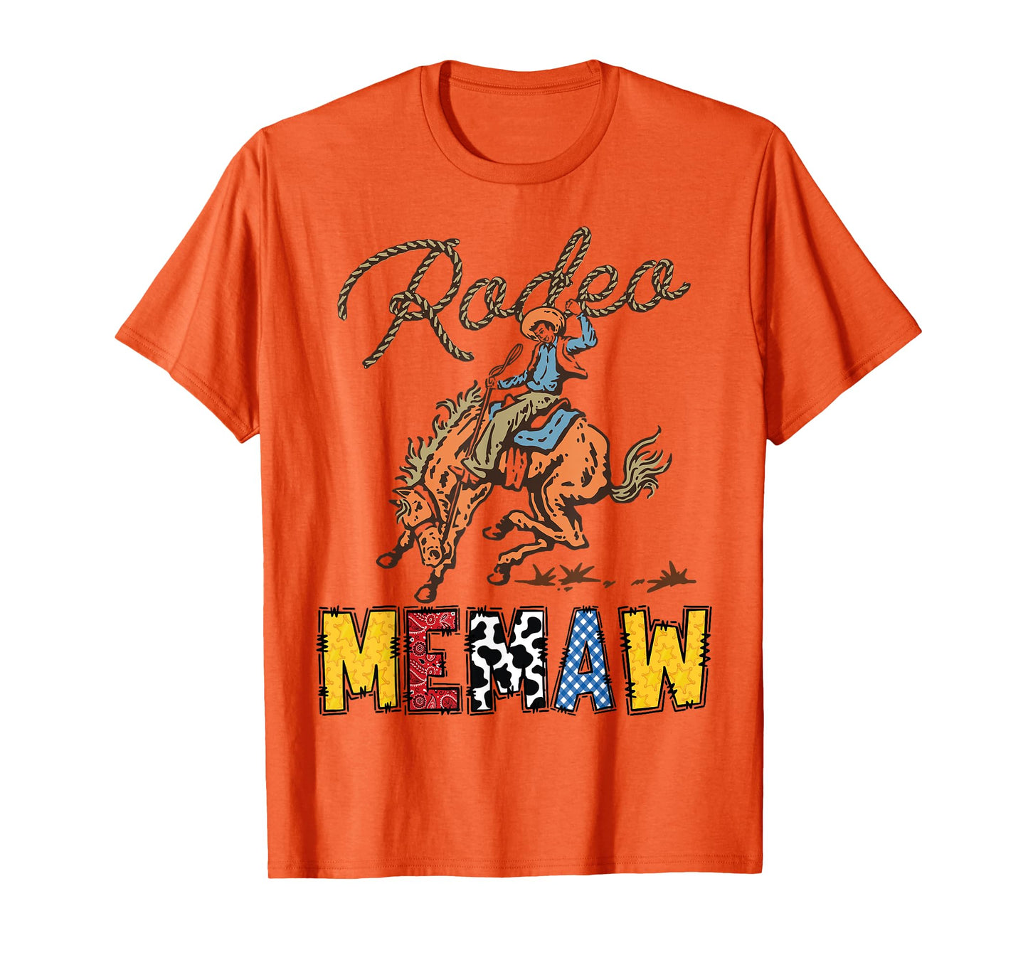 Rodeo Memaw Cowboy Cowgirl Birthday Family Matching T-Shirt