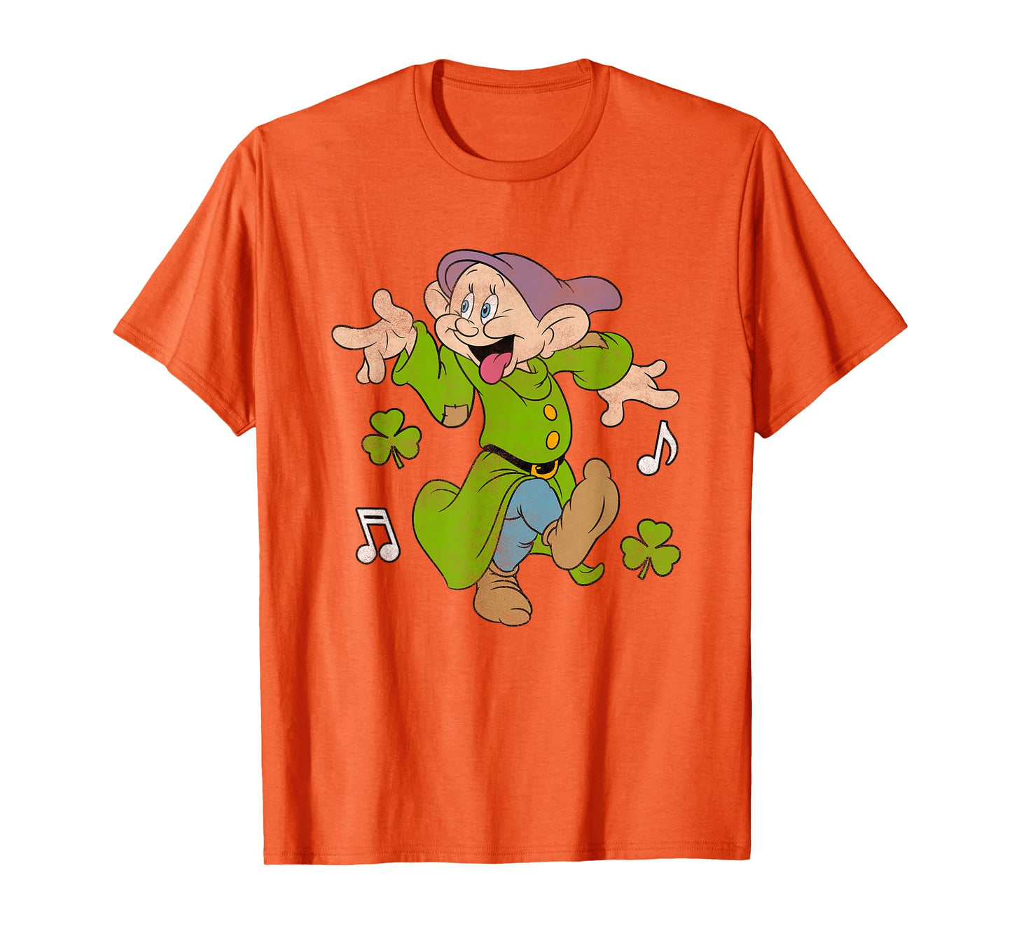 Disney Snow White St. Patrick's Day Happy Dopey Chest Logo T-Shirt