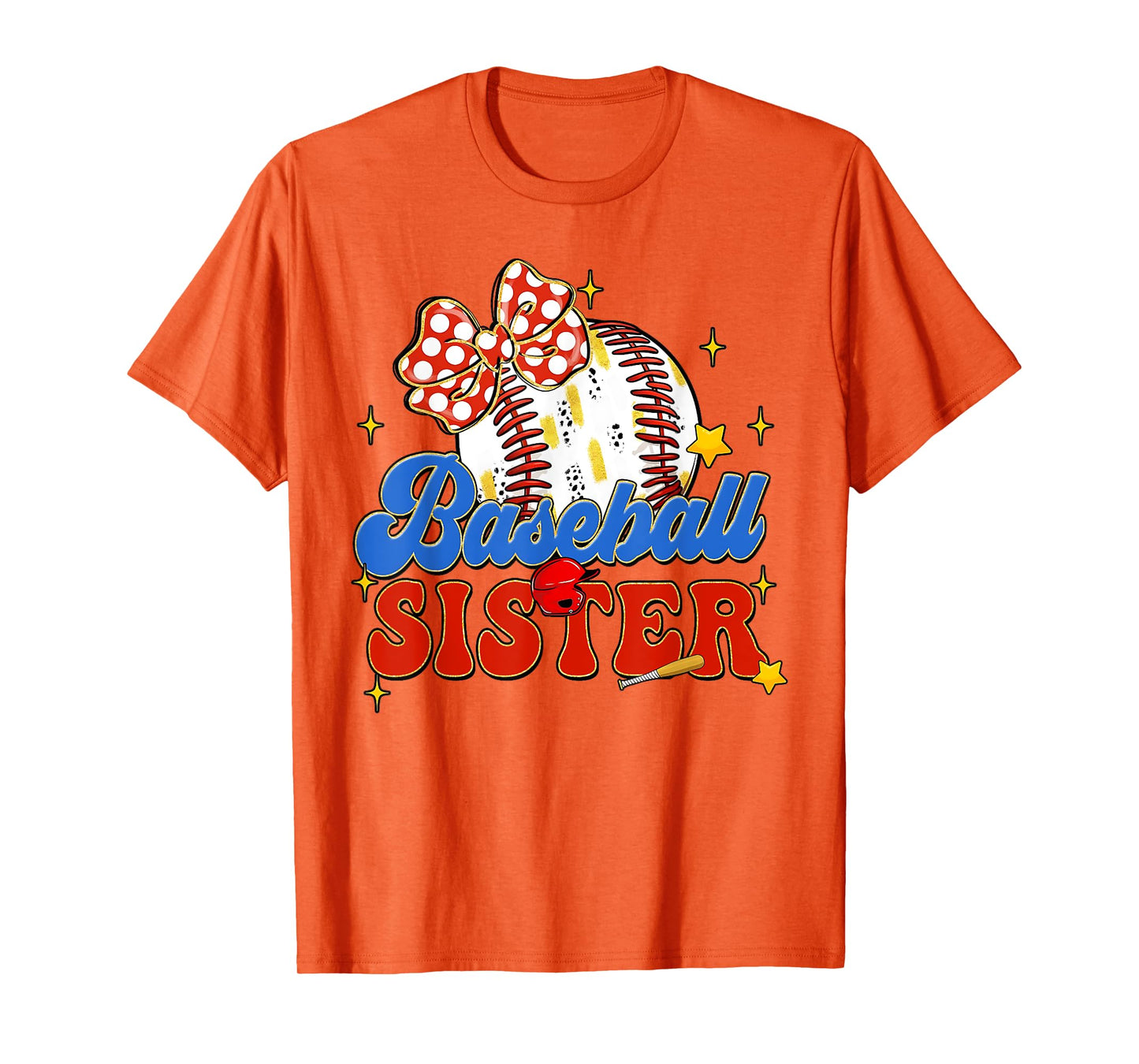Cute Baseball Sister Biggest Fan Vintage Sport Lovers Sister T-Shirt