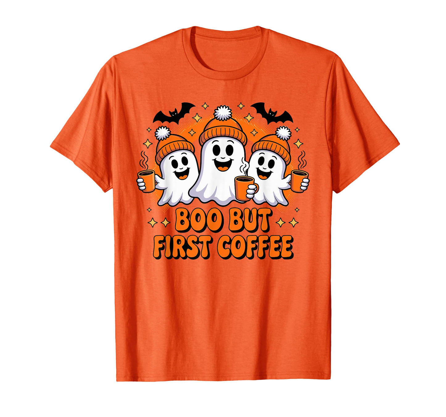 Halloween Boo But First Coffee Lover Ghosts T-Shirt