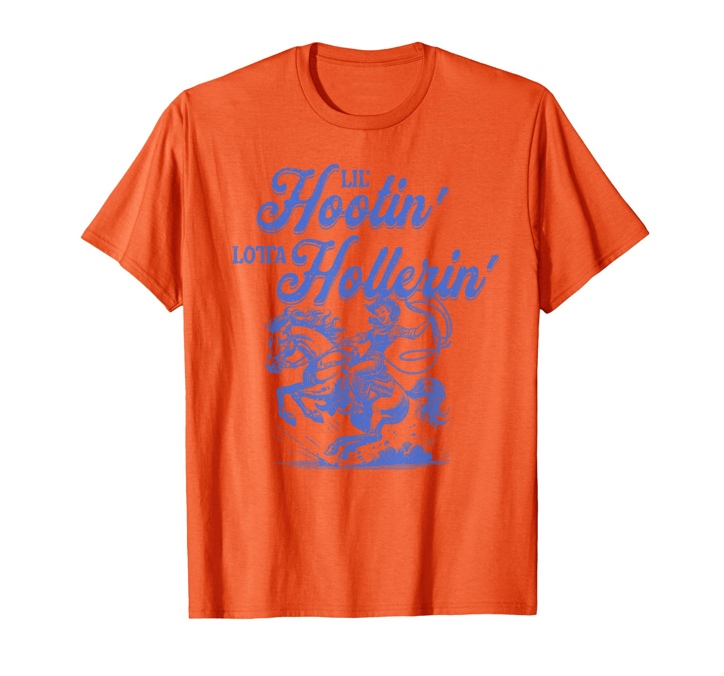 Retro Lil' Hootin' Lotta Hollerin' Funny Cowgirls Graphics T-Shirt