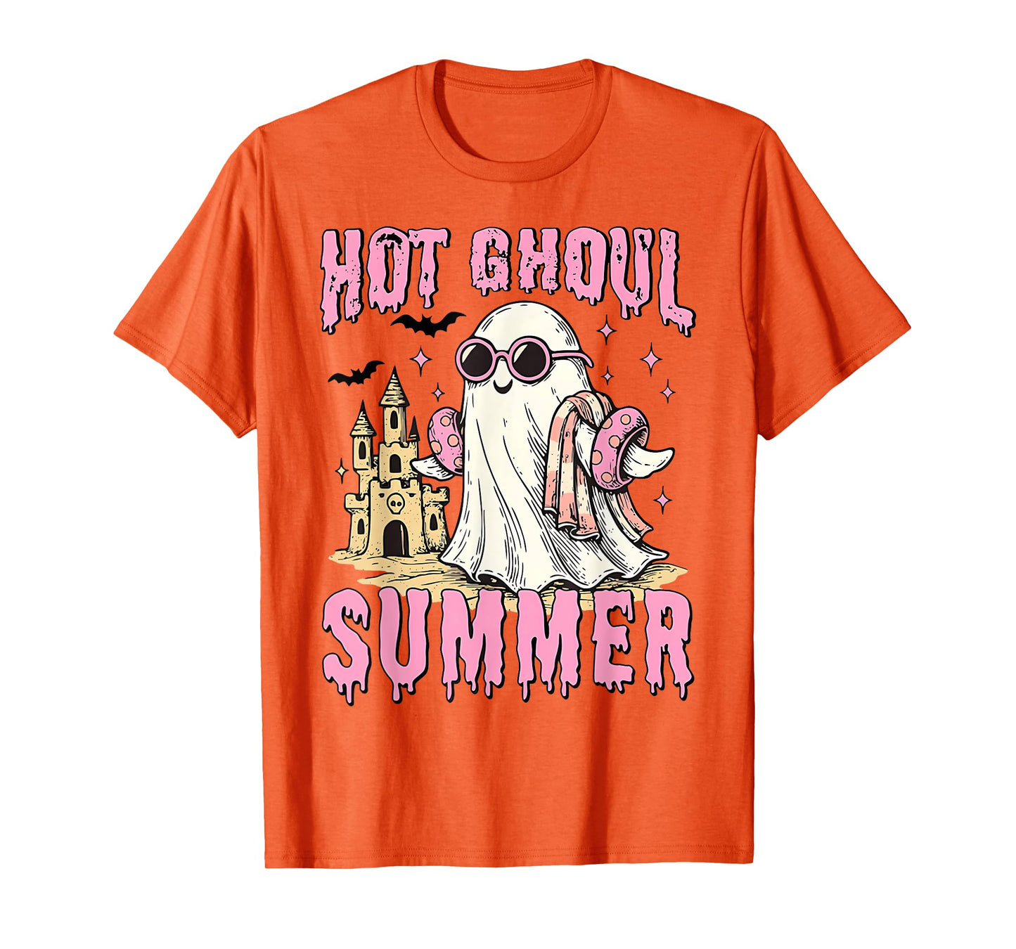 Hot Ghoul Summer, Ghost Sunglasses Beach, Funny Summer Ghoul T-Shirt
