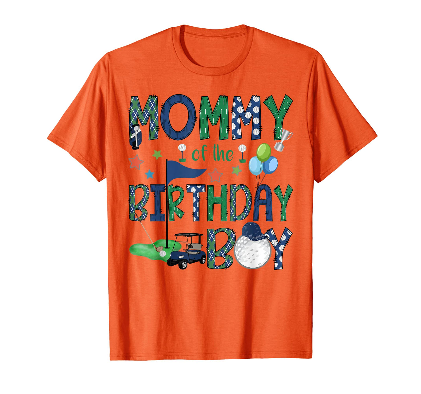Mommy Of The Birthday Boy Hole In One Golf Lover T-Shirt
