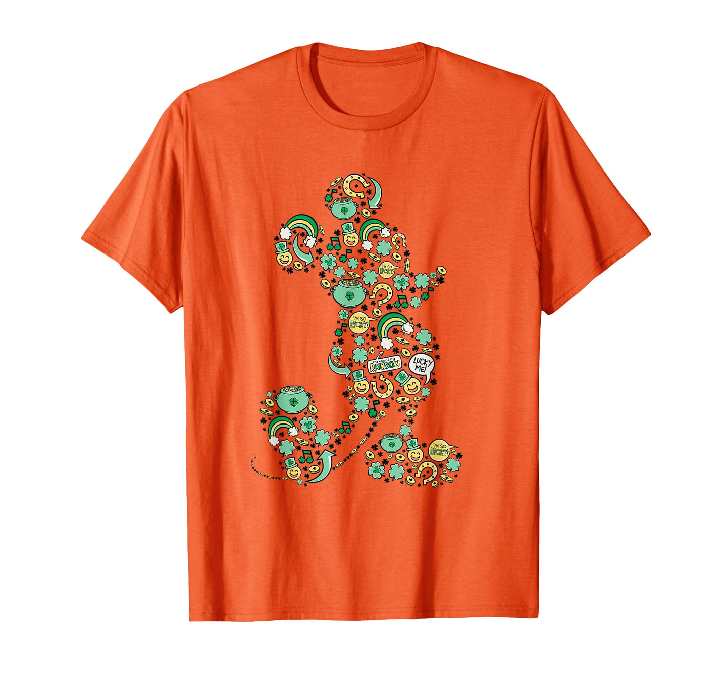 NEW Disney Mickey St. Patrick's Day Lucky Icons Silhouette T-Shirt