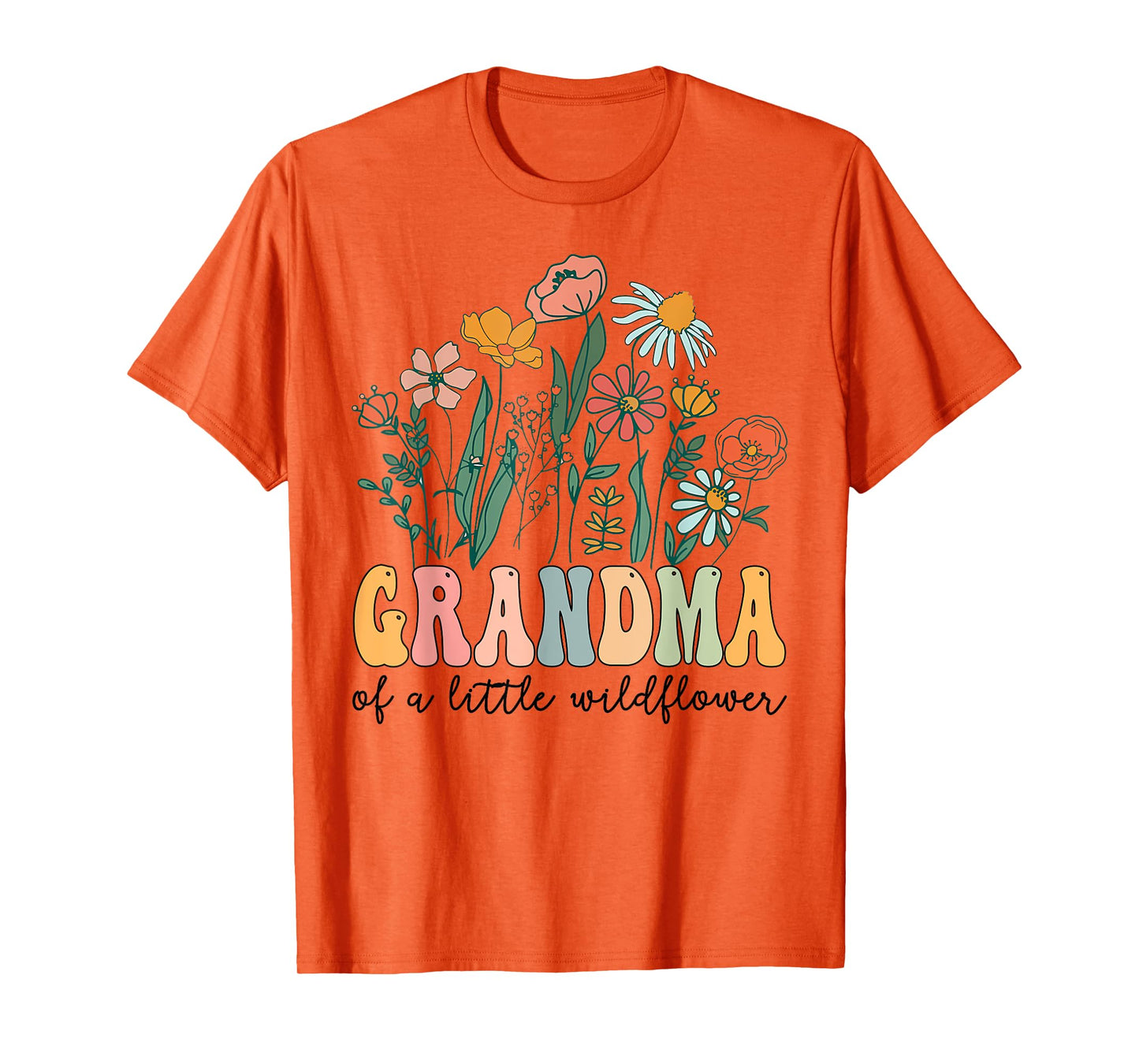 Grandma Of The Little Wildflower Birthday Party Baby Shower T-Shirt
