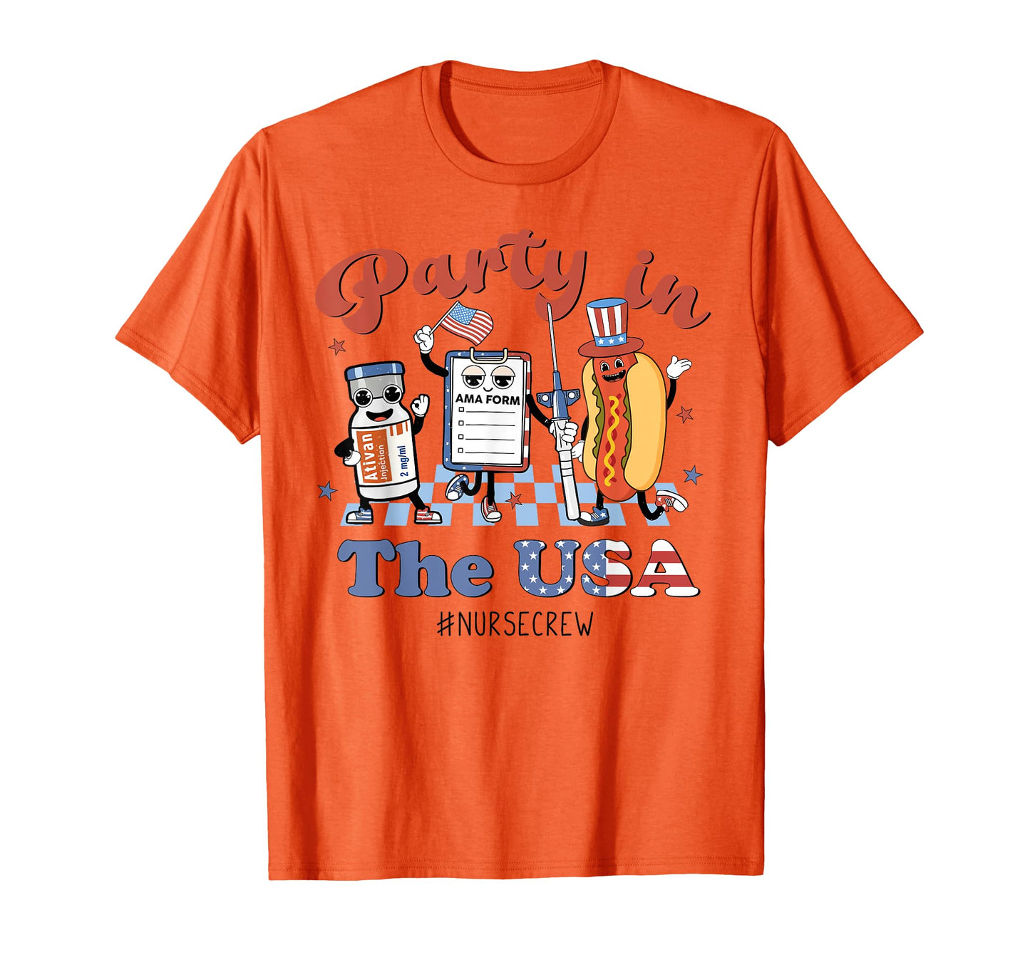 4th Of July Nurse Party in the USA ICU Nurse Crew ER EMS CNA Women Men T-Shirt