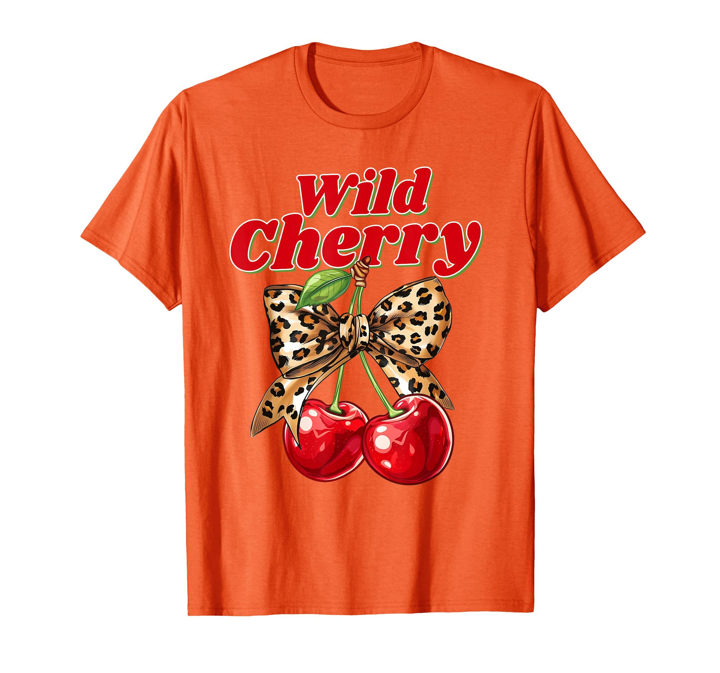 Cherry Lover Leopard Coquette Summer Vibes Wild Cherry T-Shirt