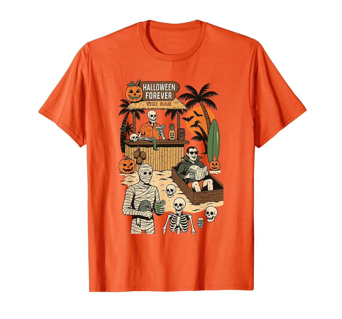 Spooky Summer Halloween Retro Summer Horror Characters Women T-Shirt