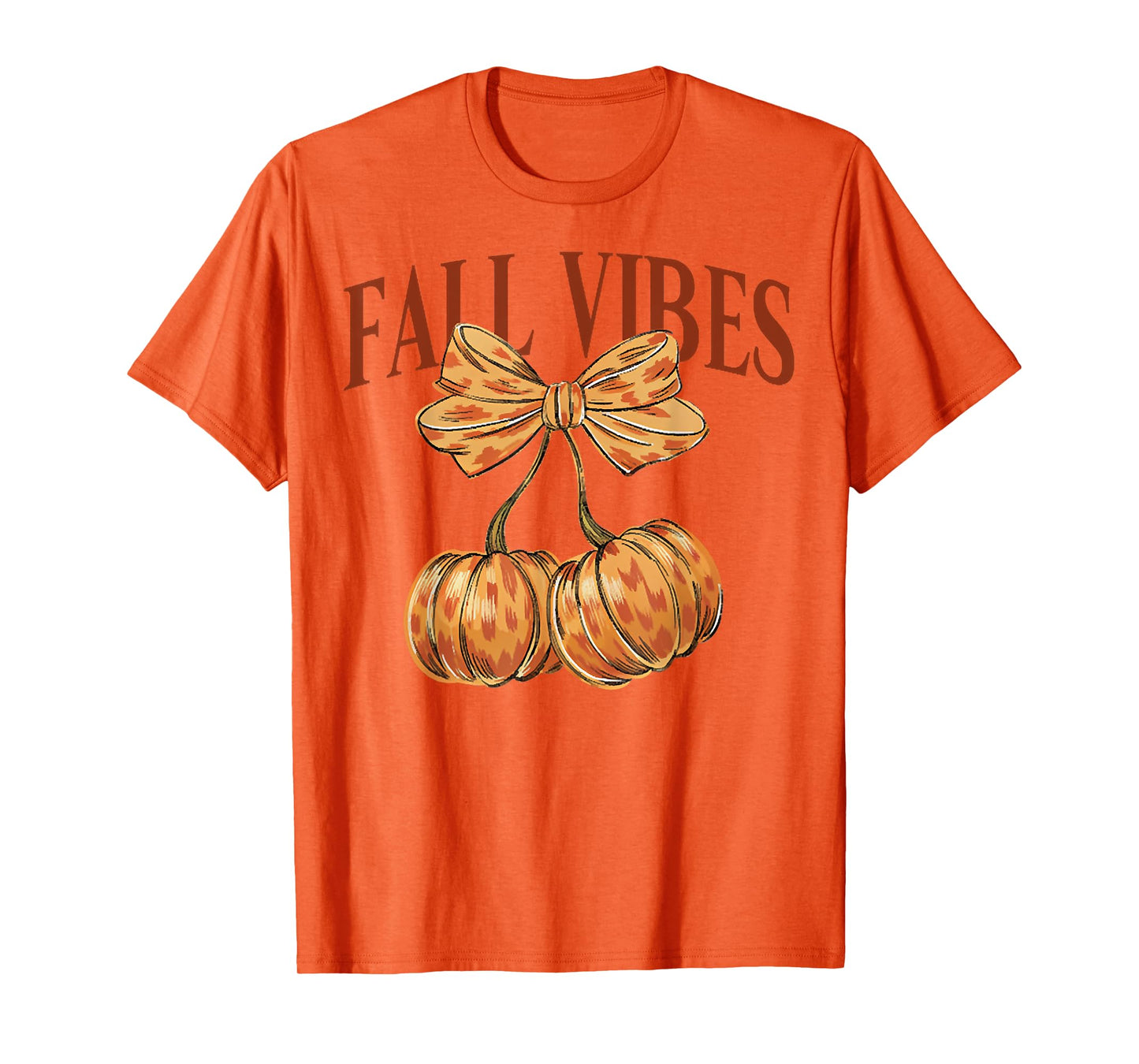 Coquette Fall Vibes Brushstroke Pumpkin T-Shirt