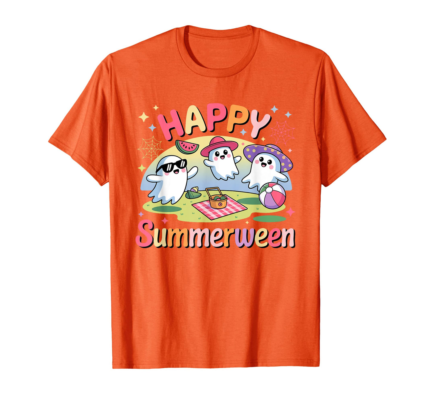Happy Summerween Summer Halloween Ghost T-Shirt