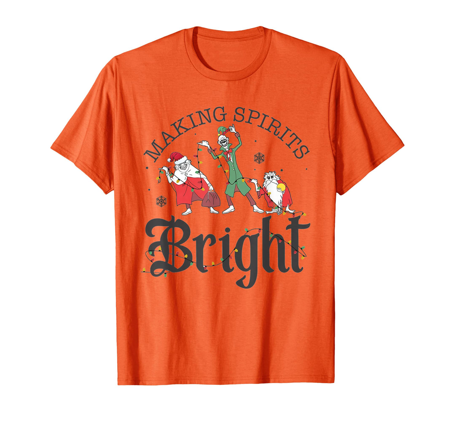 Making Spirits Bright Christmas Haunted Ghosts T-Shirt