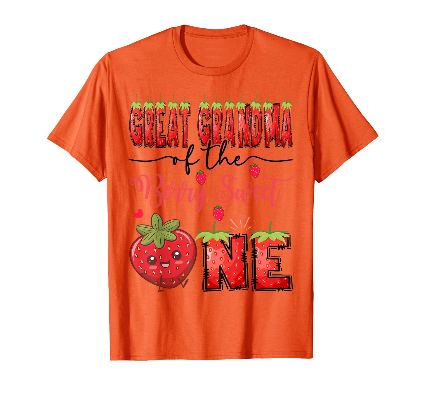 Great Grandma Of The Berry Sweet One Strawberry 1St Birthday T-Shirt