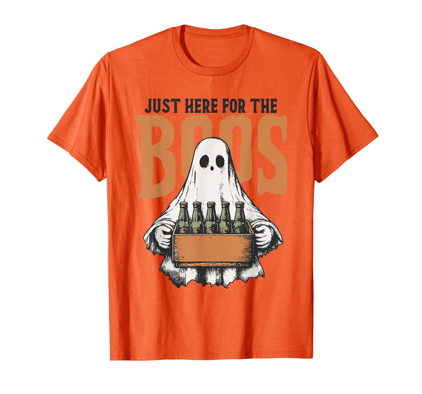 Just Here For The Boos Funny Halloween Ghost Beer Lover T-Shirt