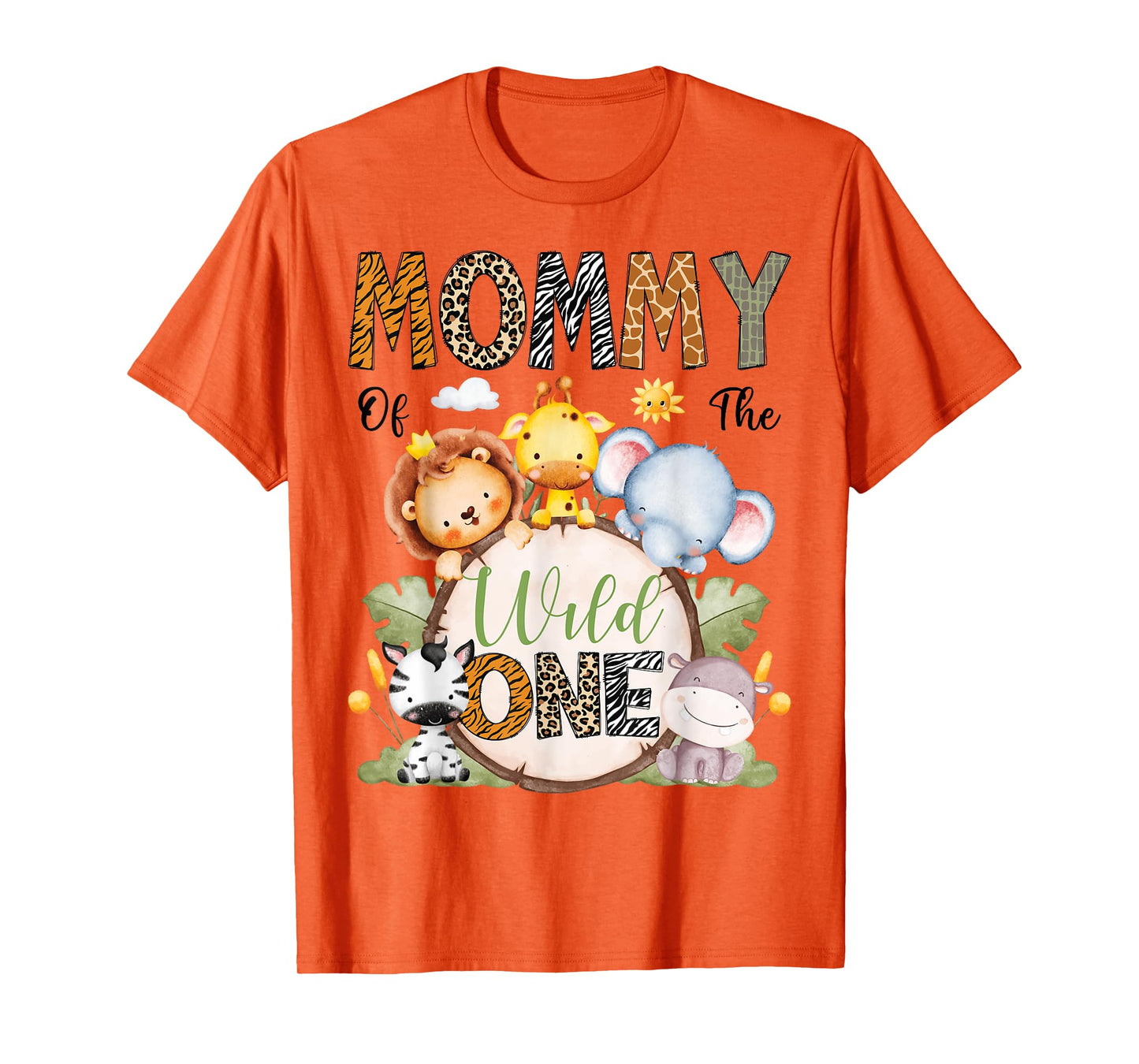 Mommy Of The Wild One 1St Birthday Boy Safari Animals T-Shirt